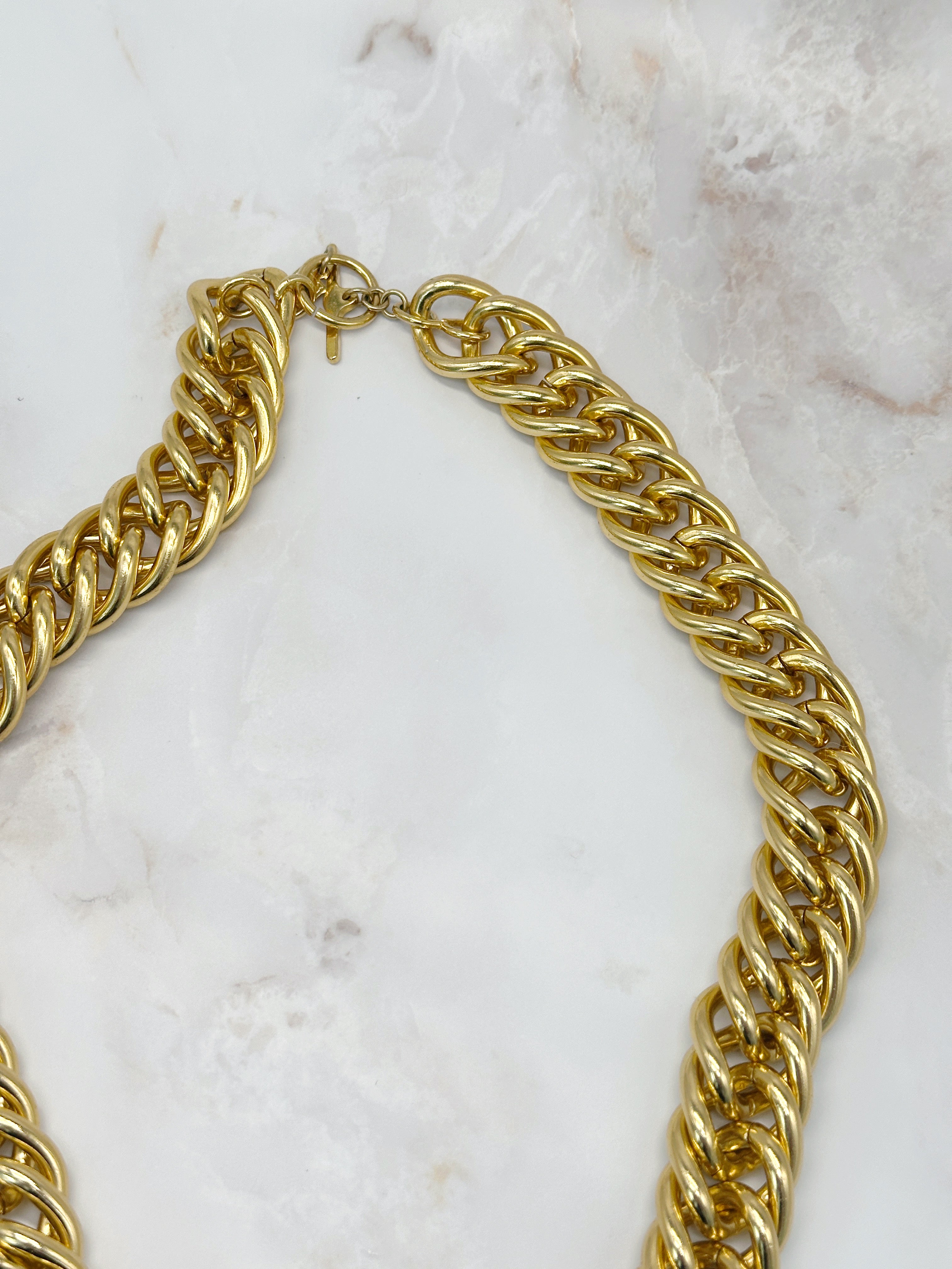 Statement Gliederkette von Anne Klein vergoldet