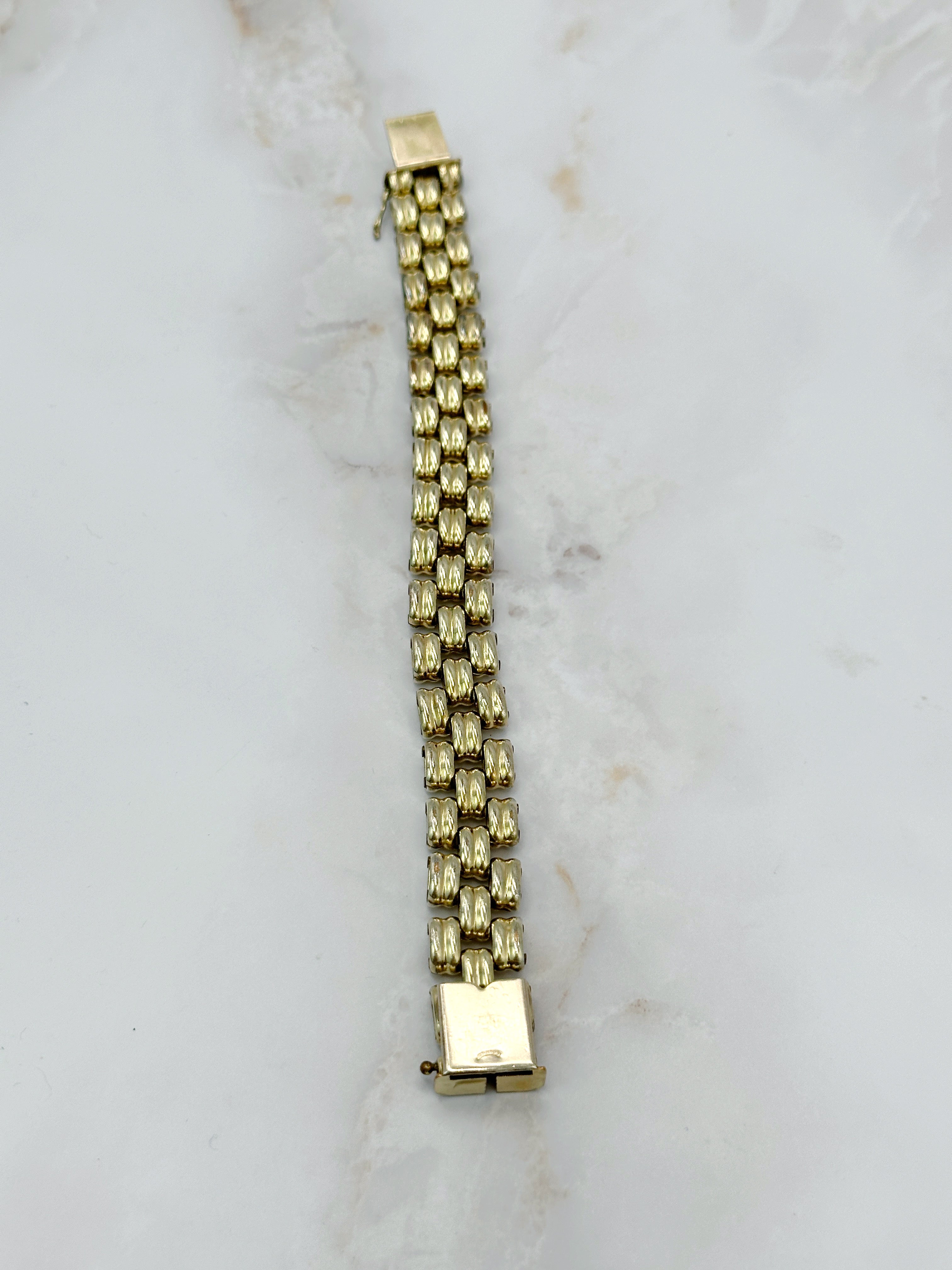 Elegantes Vintage Armband mit Gliedern, Doublé vergoldet