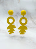 Vintage Ohrstecker – Kunstvolles Statement in Gelb