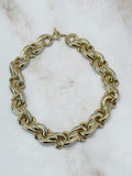Massives Vintage Gliedercollier Vergoldet