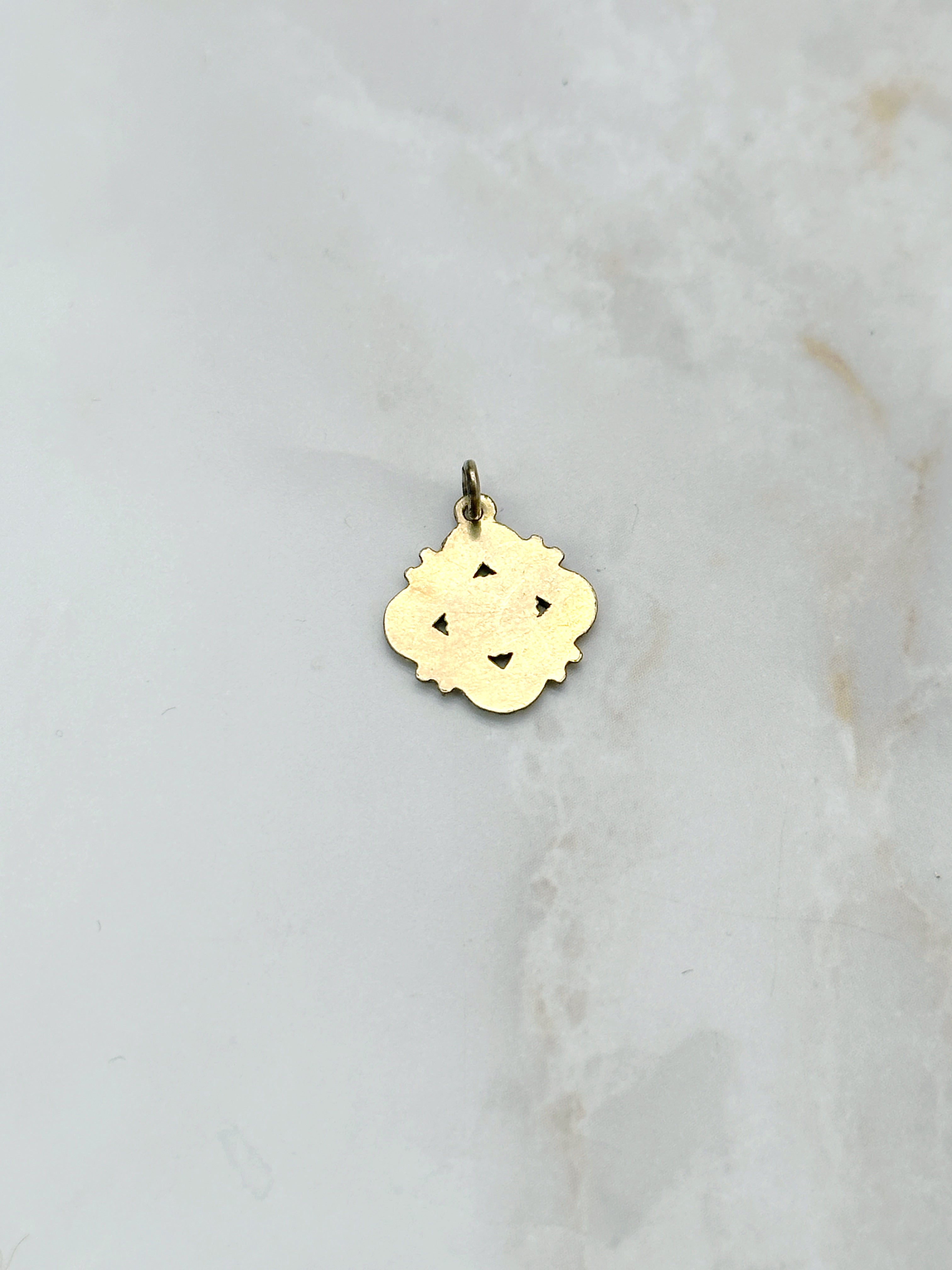 Filigraner Vintage Kleeblatt Anhänger vergoldet