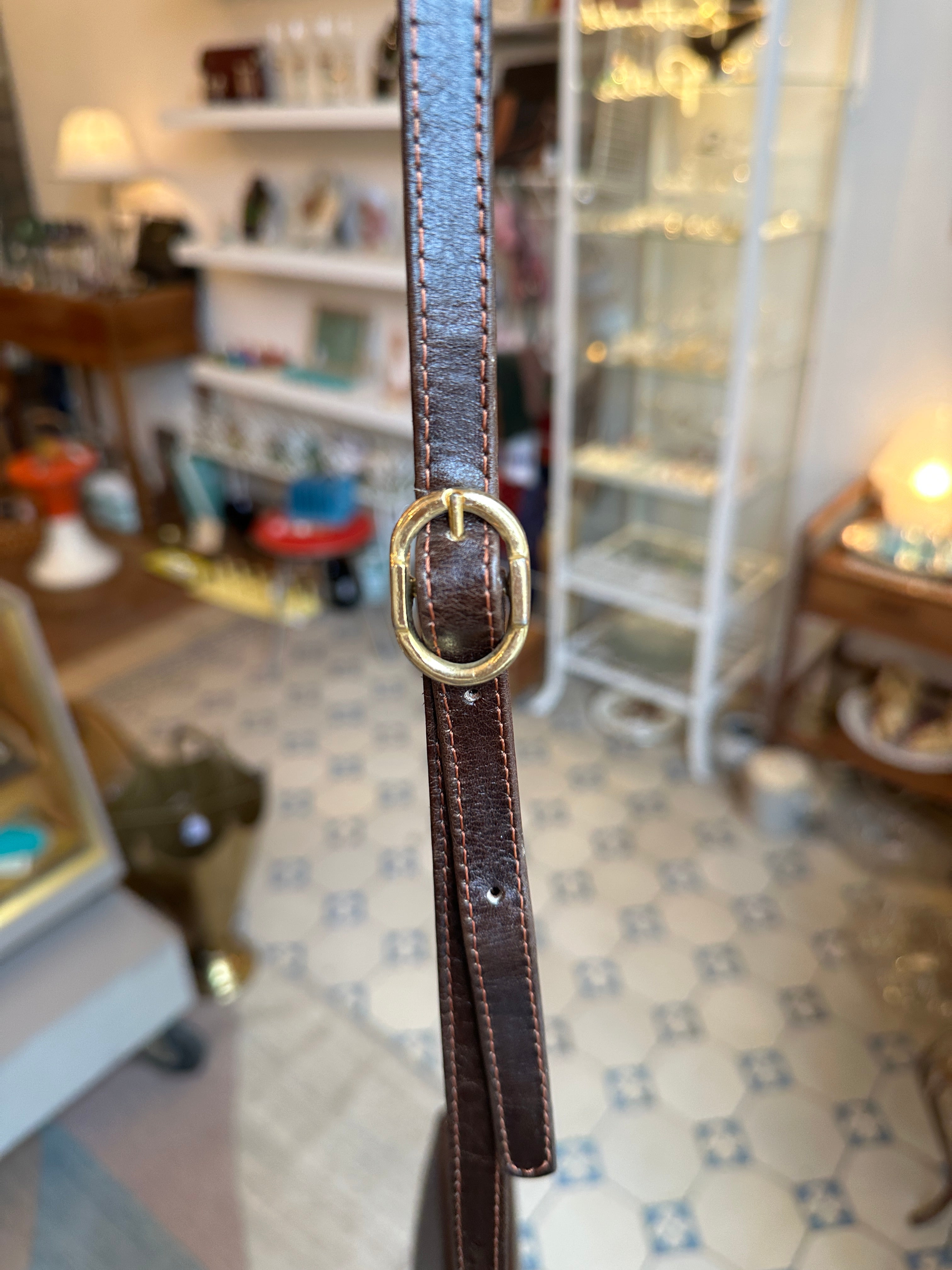 Vintage Aigner handbag in dark brown
