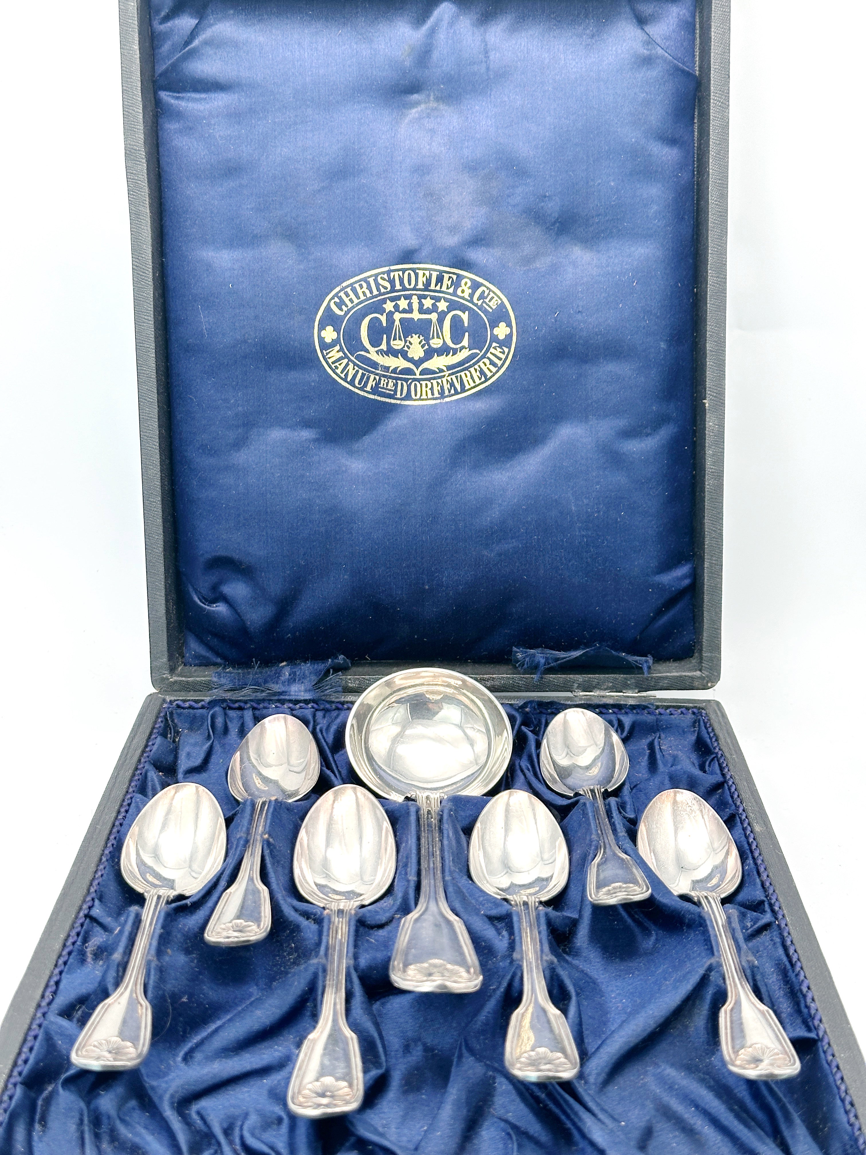 Elegantes Consommé Löffelset von Christofle in Originalbox