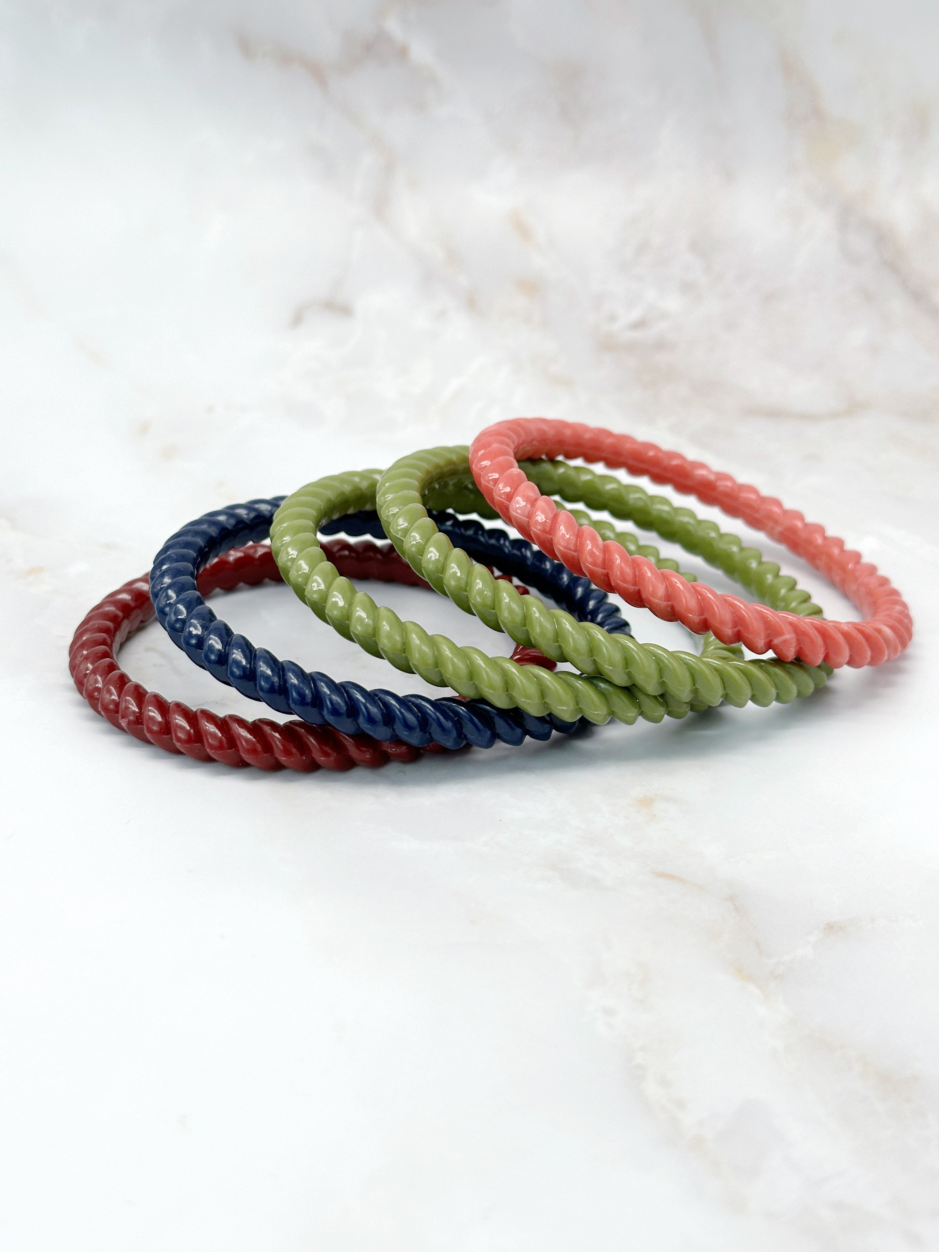 Vintage twisted bangles