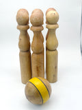 Vintage Kegelset aus Holz um 1940 aus Frankreich