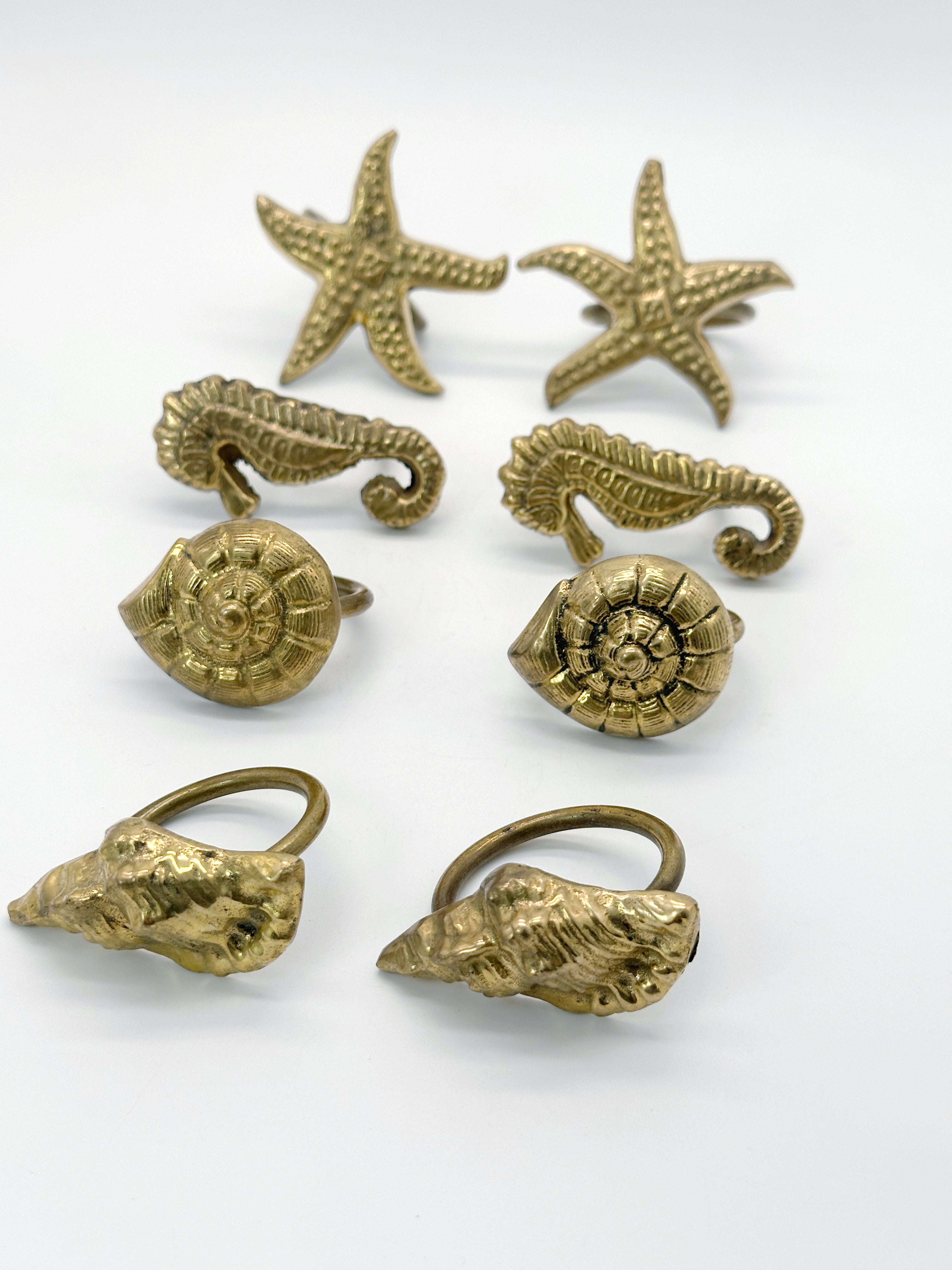 Set 8 maritime Serviettenringe "Meerestiere"