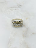 Ring um 1940 in 585 Gelbgold mit Altschliffdiamanten