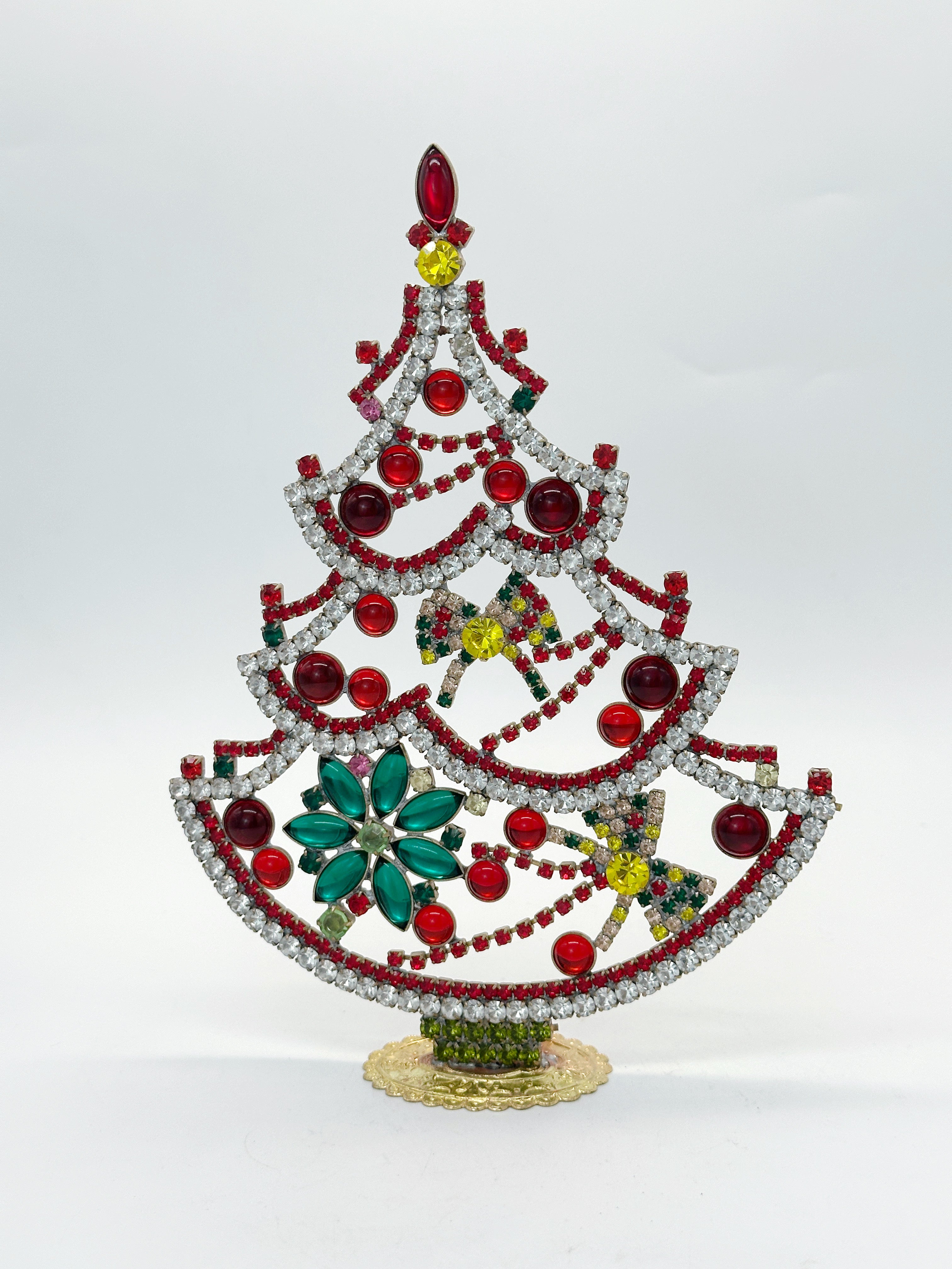 Prächtiger Gablonzer Christbaum aus Strass & Kristall