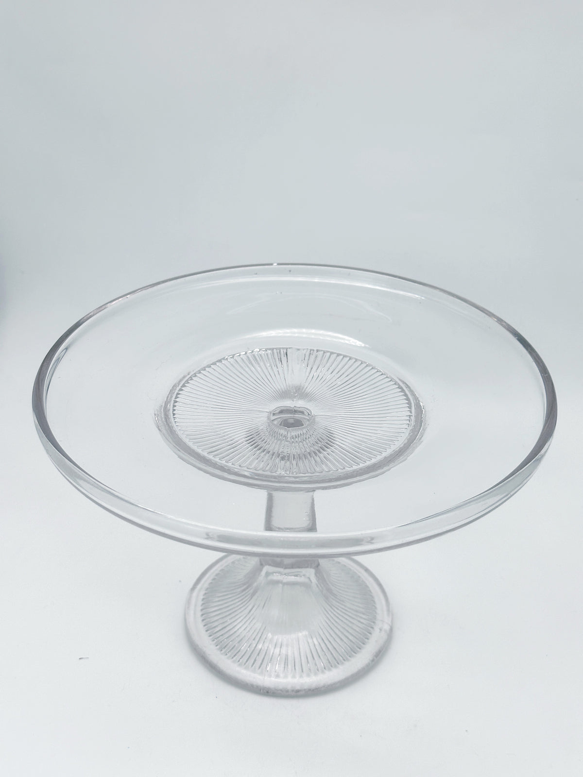 Vintage Käseglocke / Tortenständer aus Pressglas
