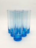 6 blue shot or vodka glasses