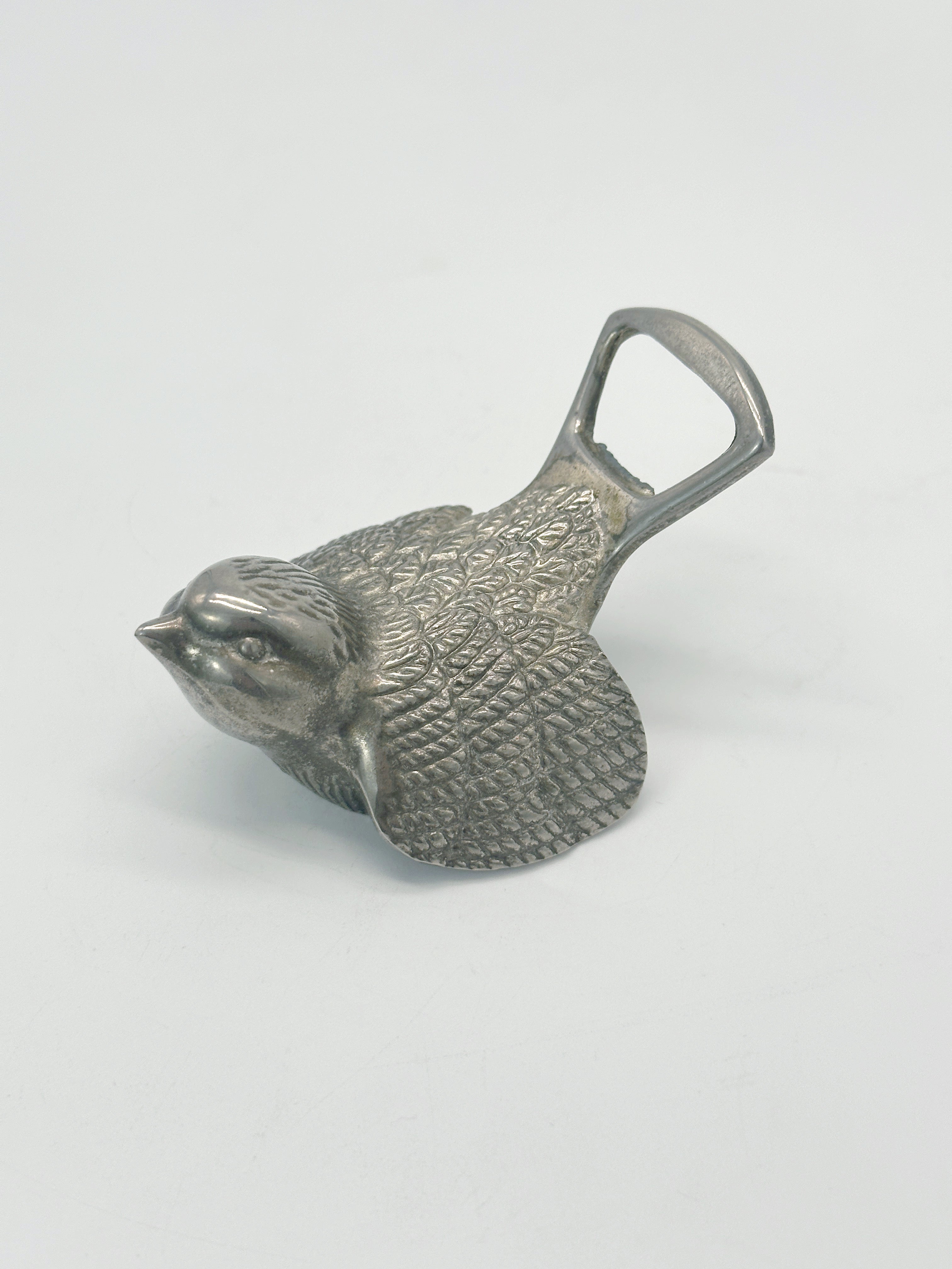 Vintage Flaschenöffner & Stopfen Vogelmotiv