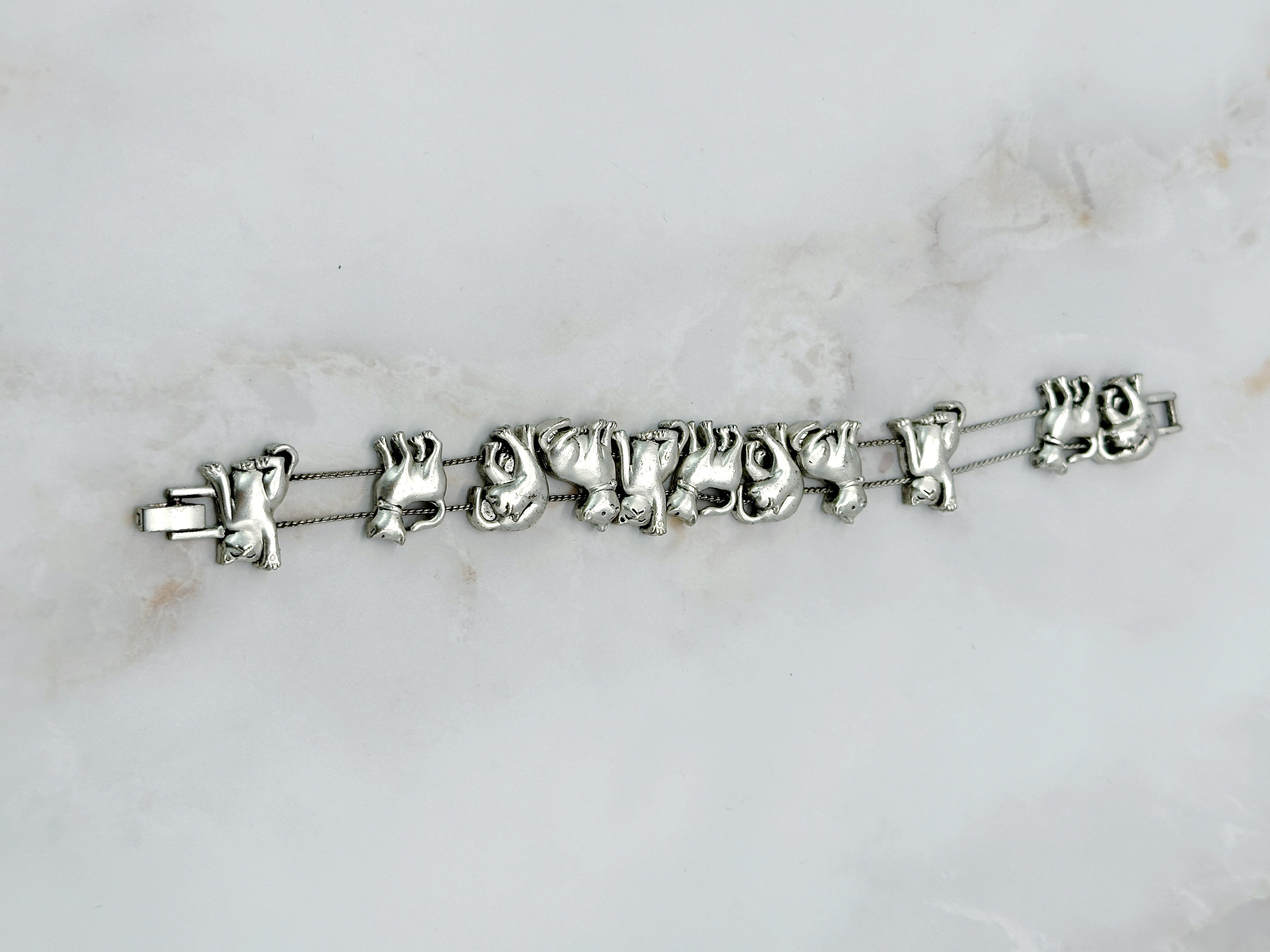 Vintage Armband mit Katzen