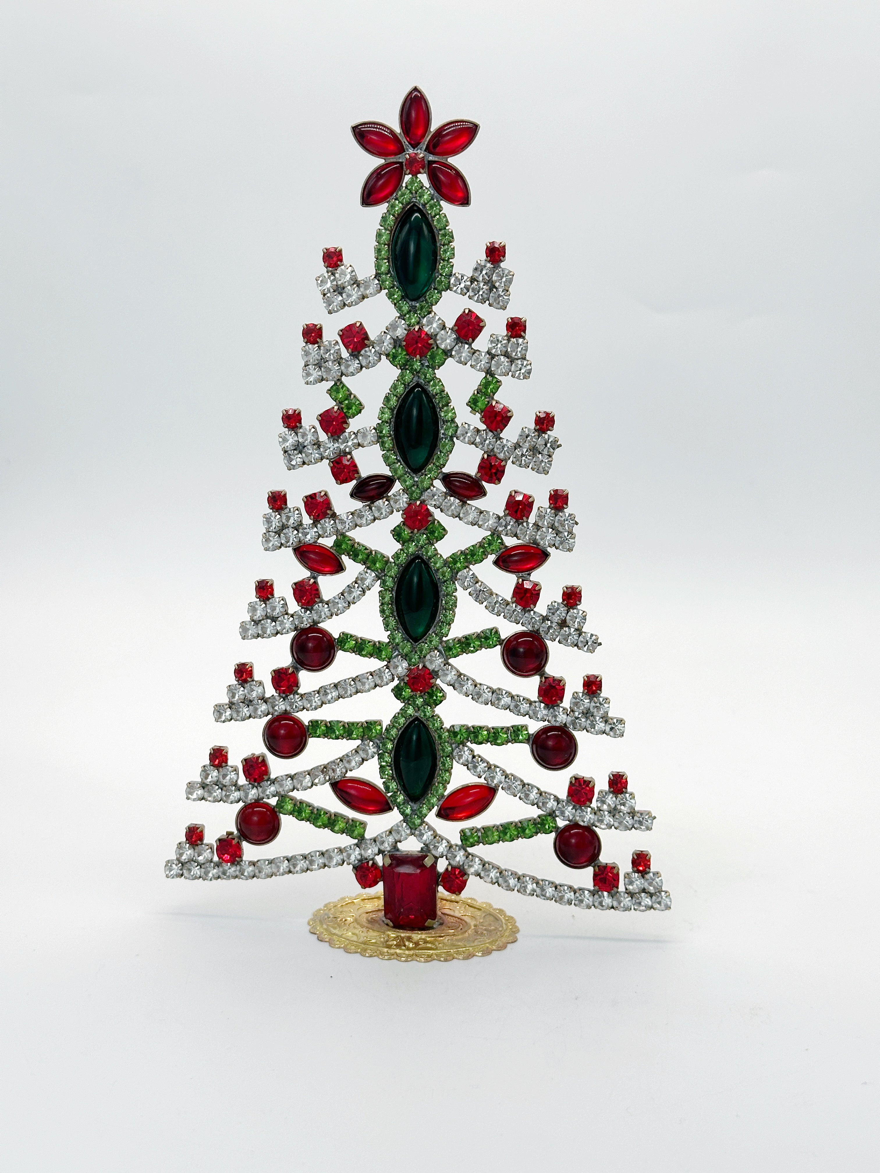 Prächtiger Gablonzer Christbaum aus Strass & Kristall