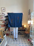 Vintage Ascot Seidentuch mit Golf-Motiv in Blau und Grün