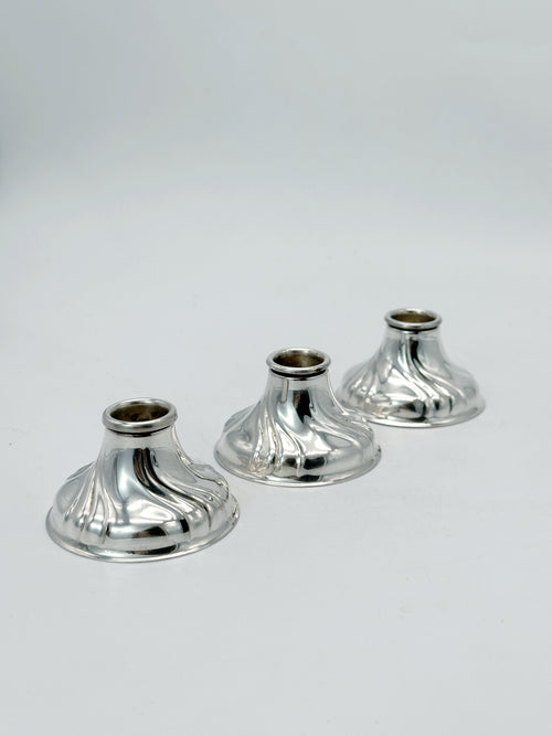 Set of 3 vintage candlesticks by WMF, 1950s, silver-plated