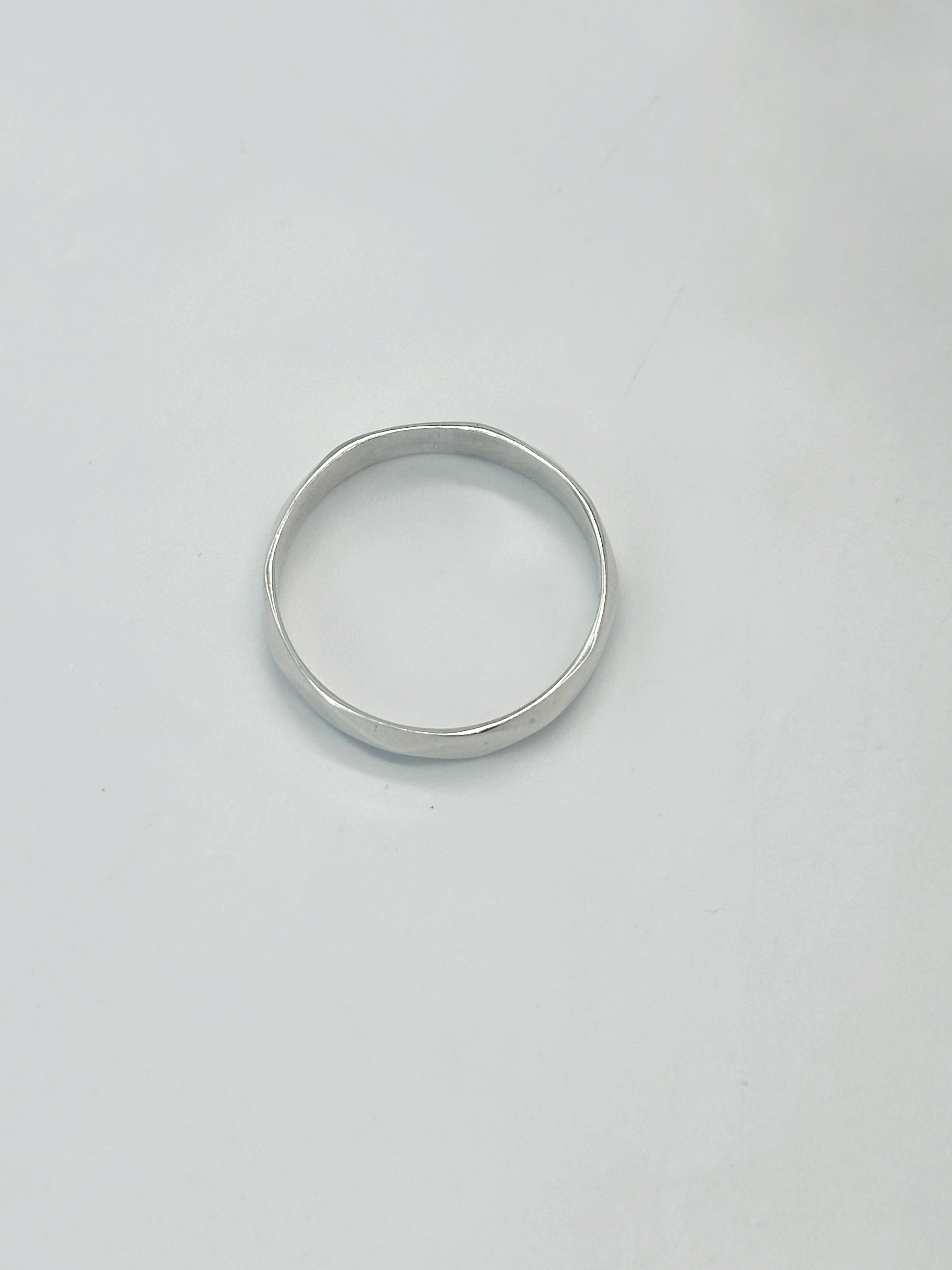 Dänischer Vintage Silberring von Christian Veilskov mit Facettenschliff