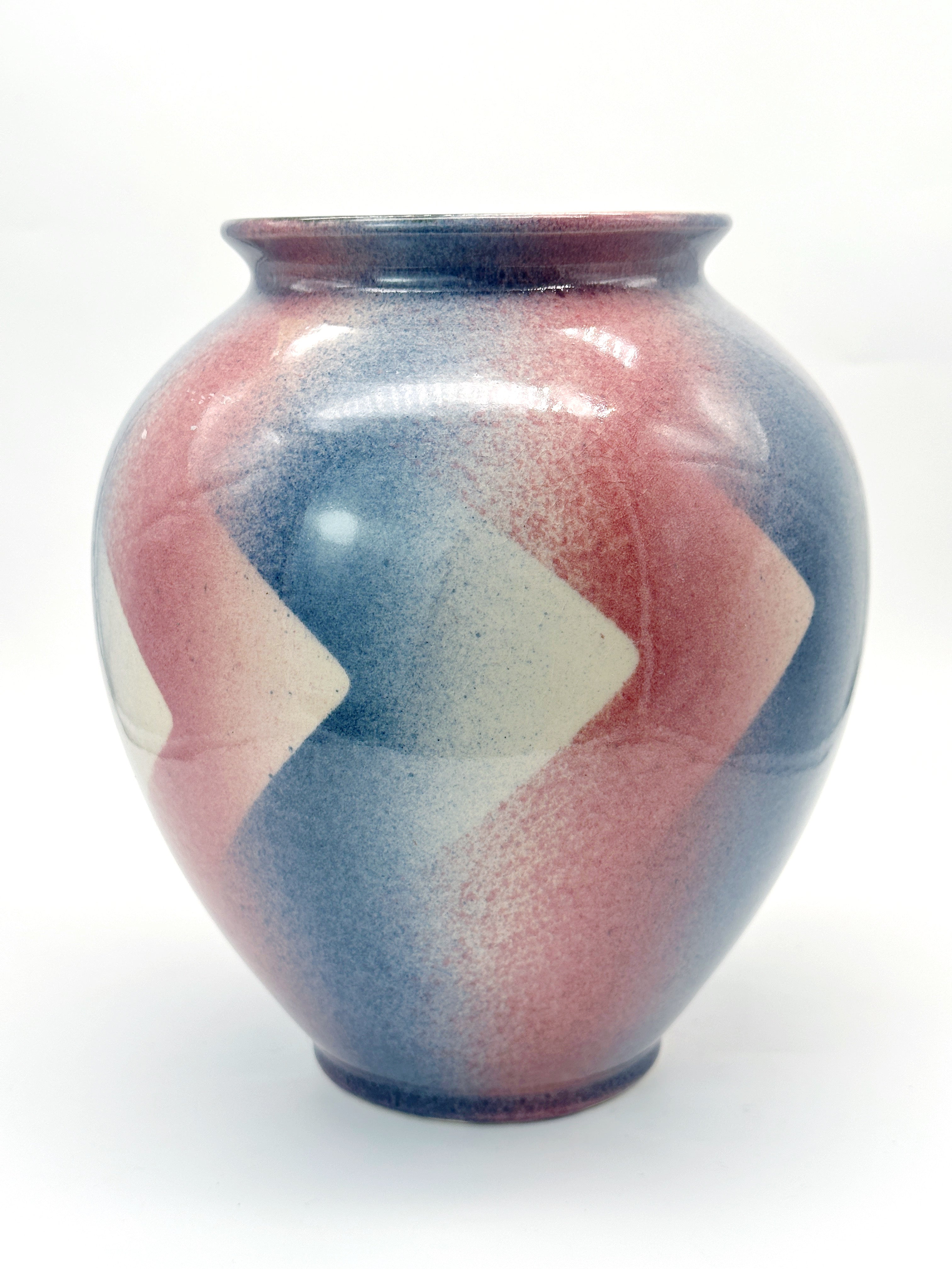 Vintage Vase von Bay Keramik mit Spritzdekor