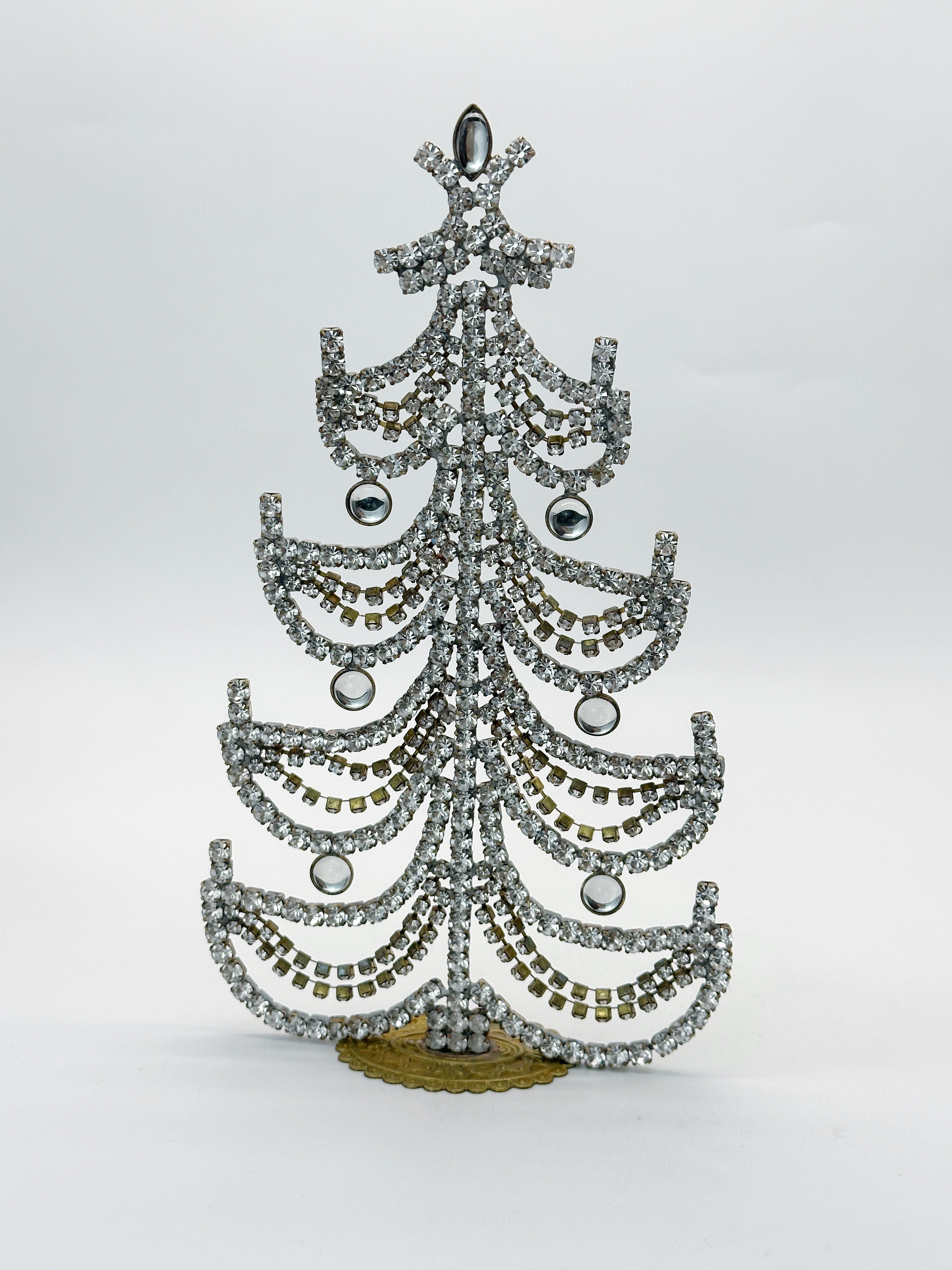 Prächtiger Gablonzer Christbaum aus Strass & Kristall