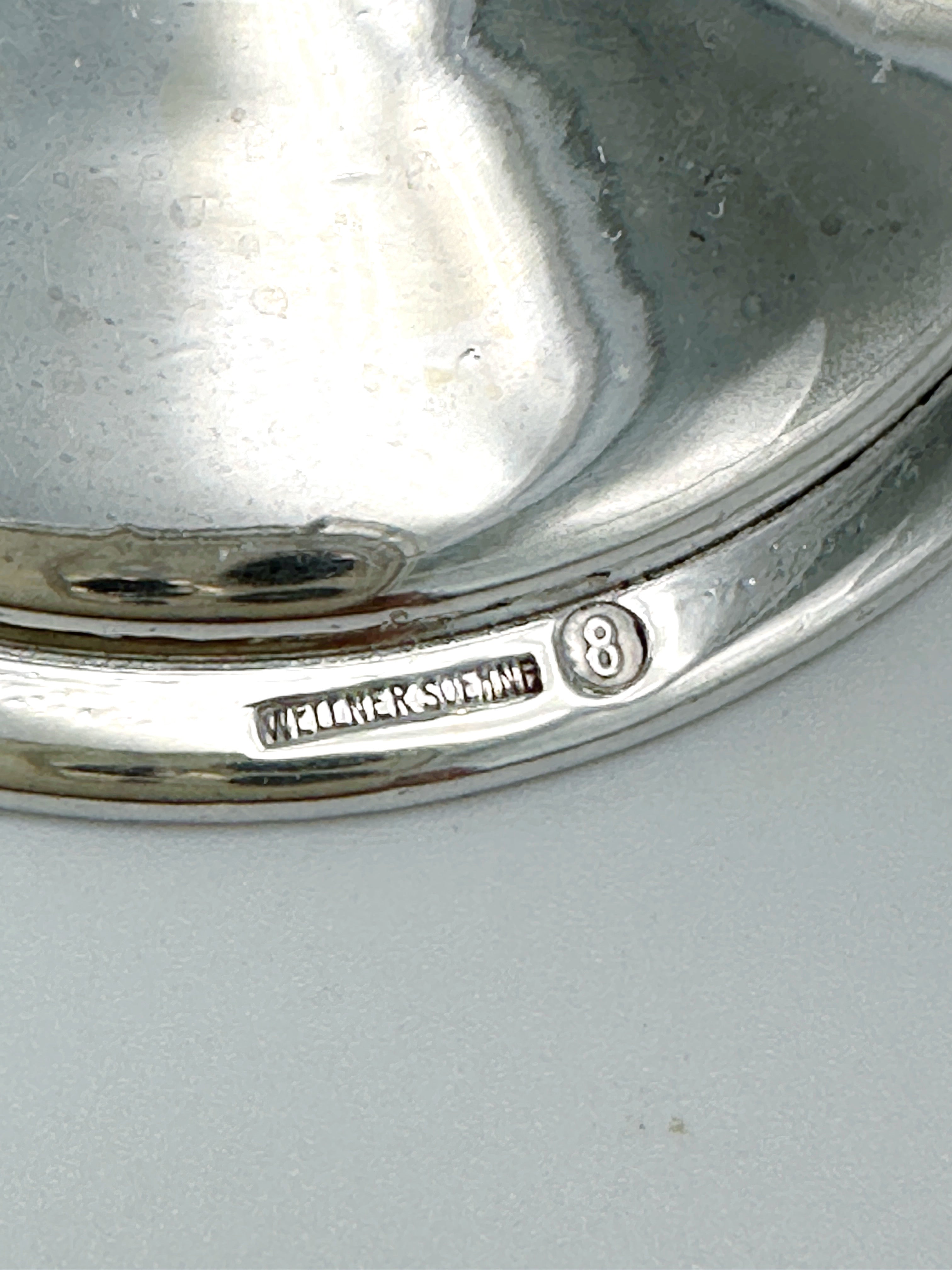 Versilberte Sektflöten um 1920