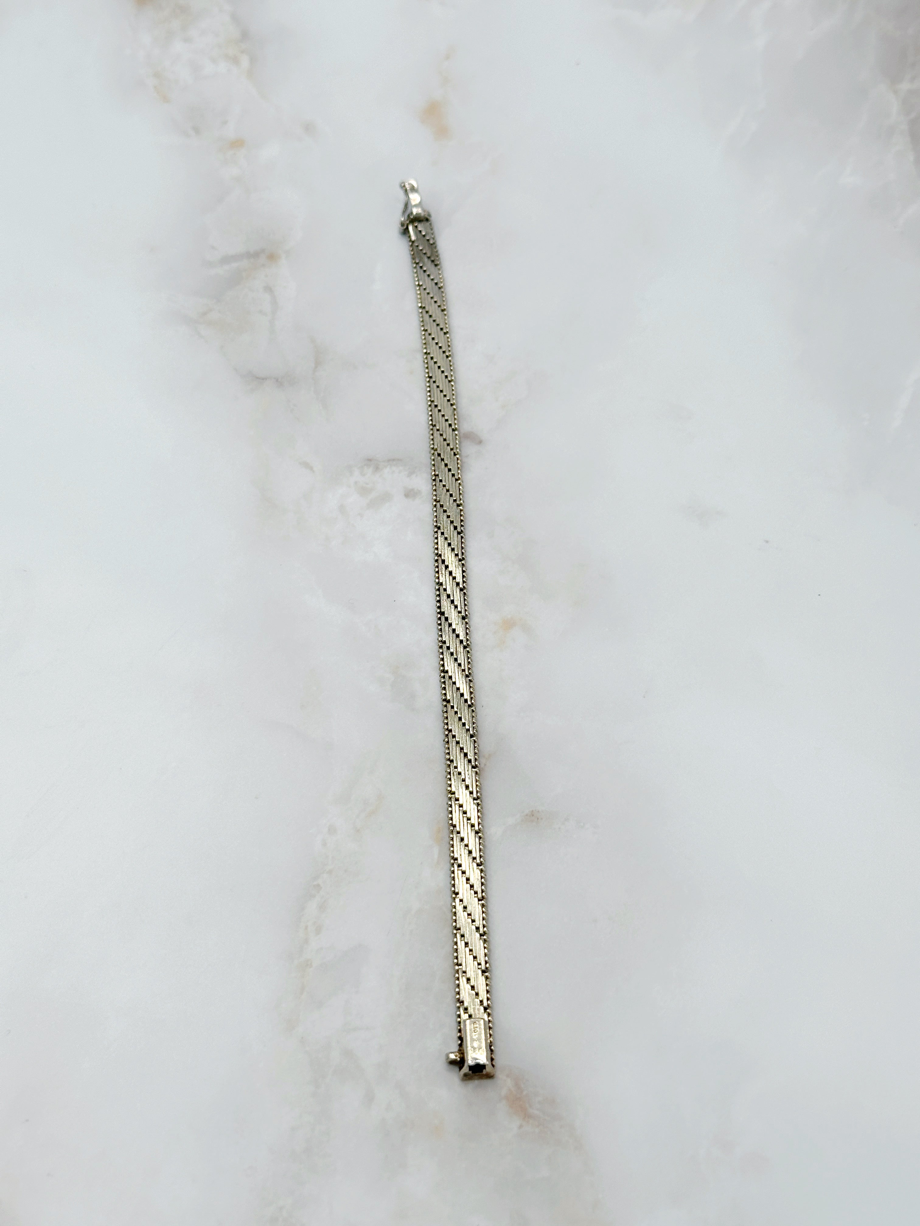 Vintage tricolor bracelet made of gold-plated 835 silver