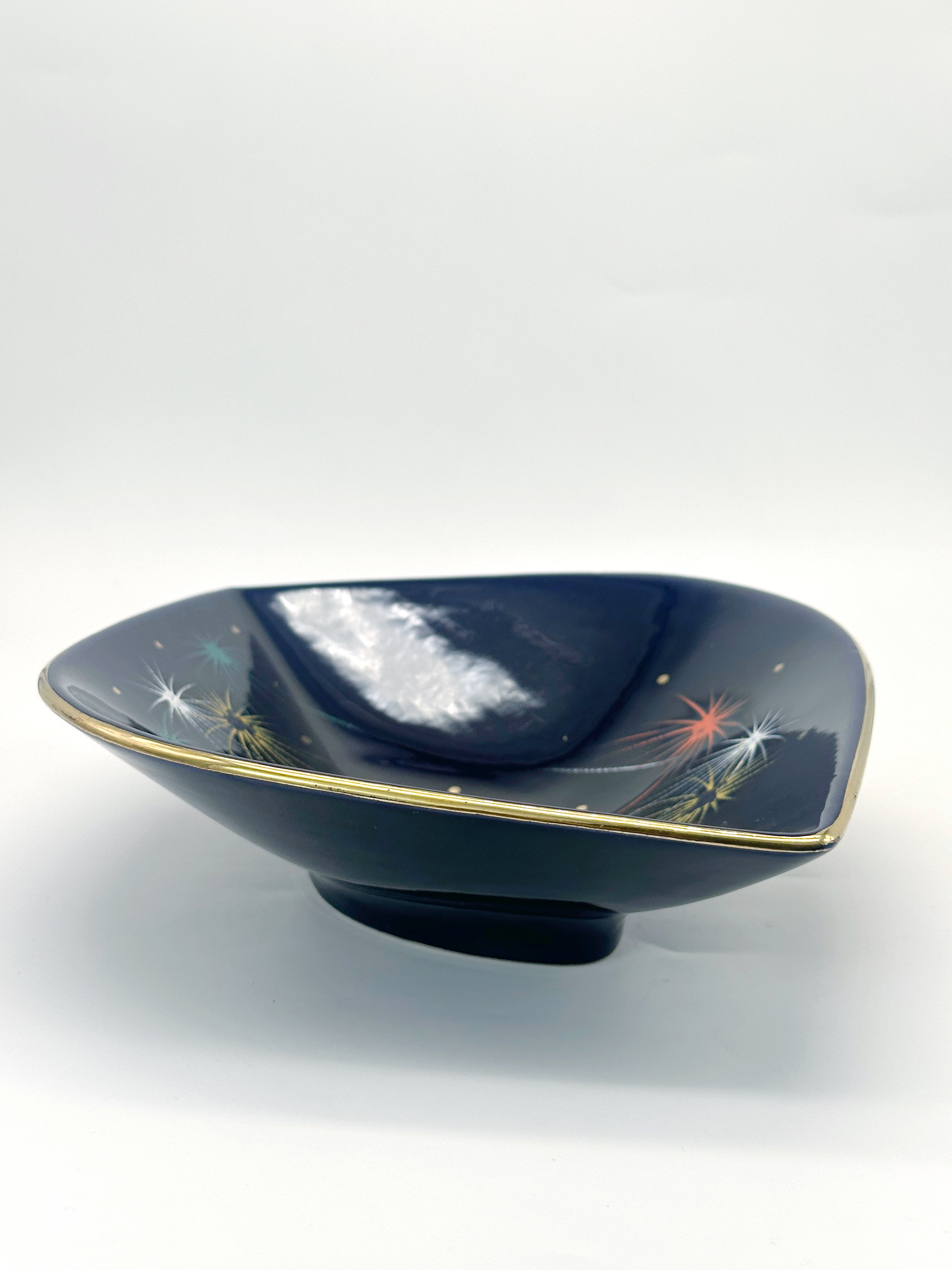 Vintage Keramikschale von Dümler & Breiden Kobaltblau