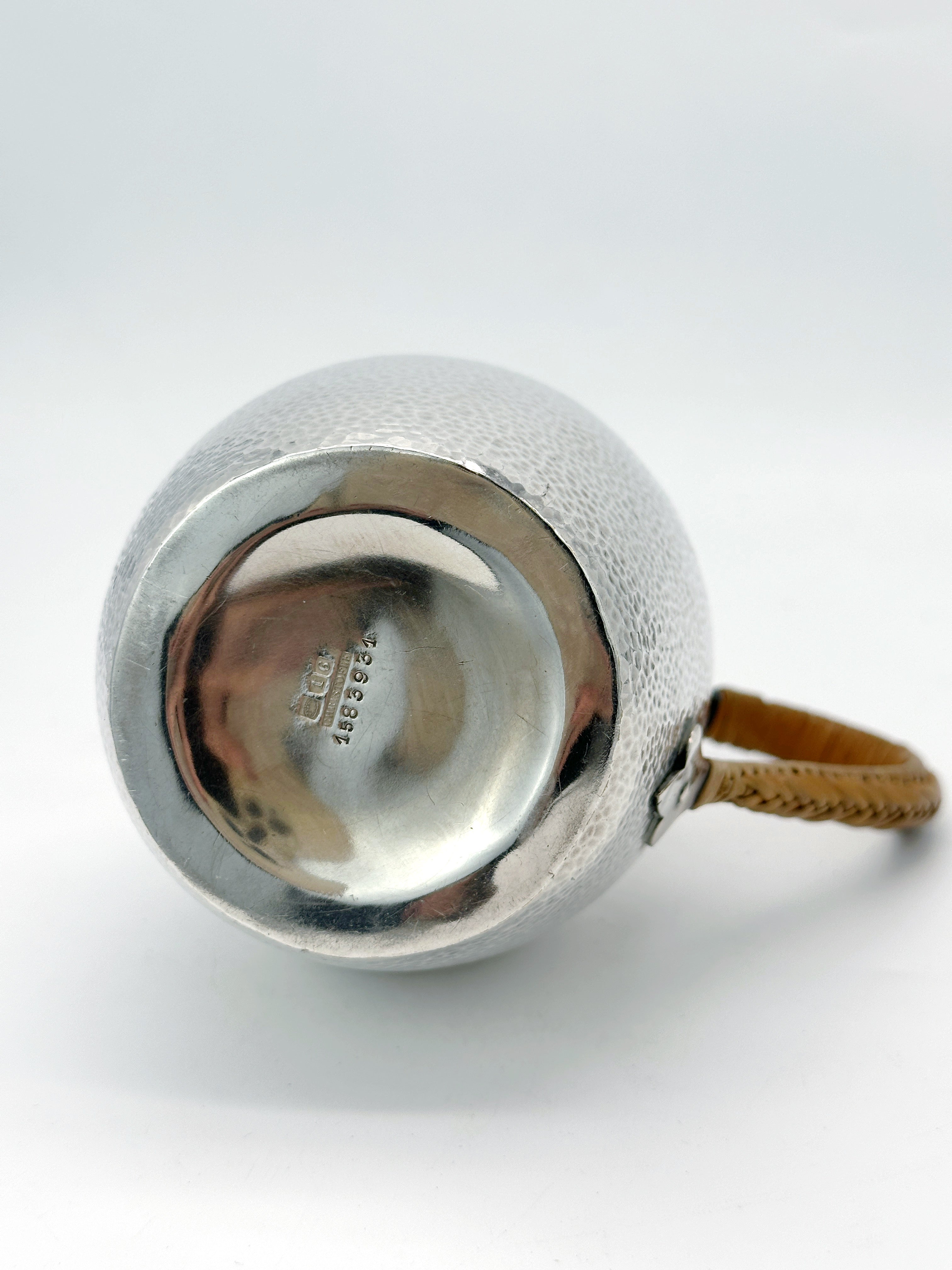 Antikes Christofle Set von 1893, Teekanne & Wasserkanne, Hammerschlag