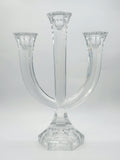 Eleganter 3-flammiger Kerzenständer aus Kristallglas