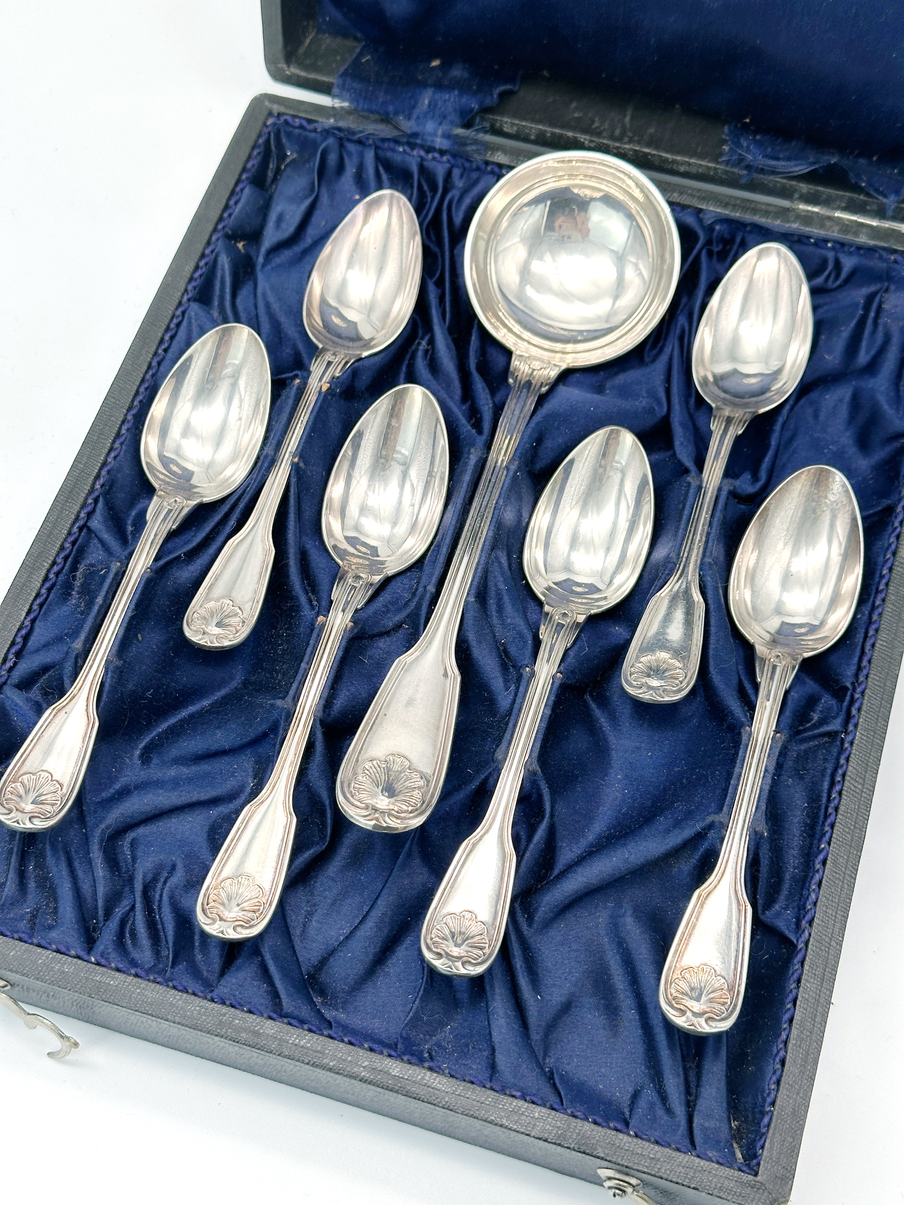 Elegantes Consommé Löffelset von Christofle in Originalbox