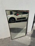 Vintage Mid-Century Spiegel in Trapezform mit Metallrahmen