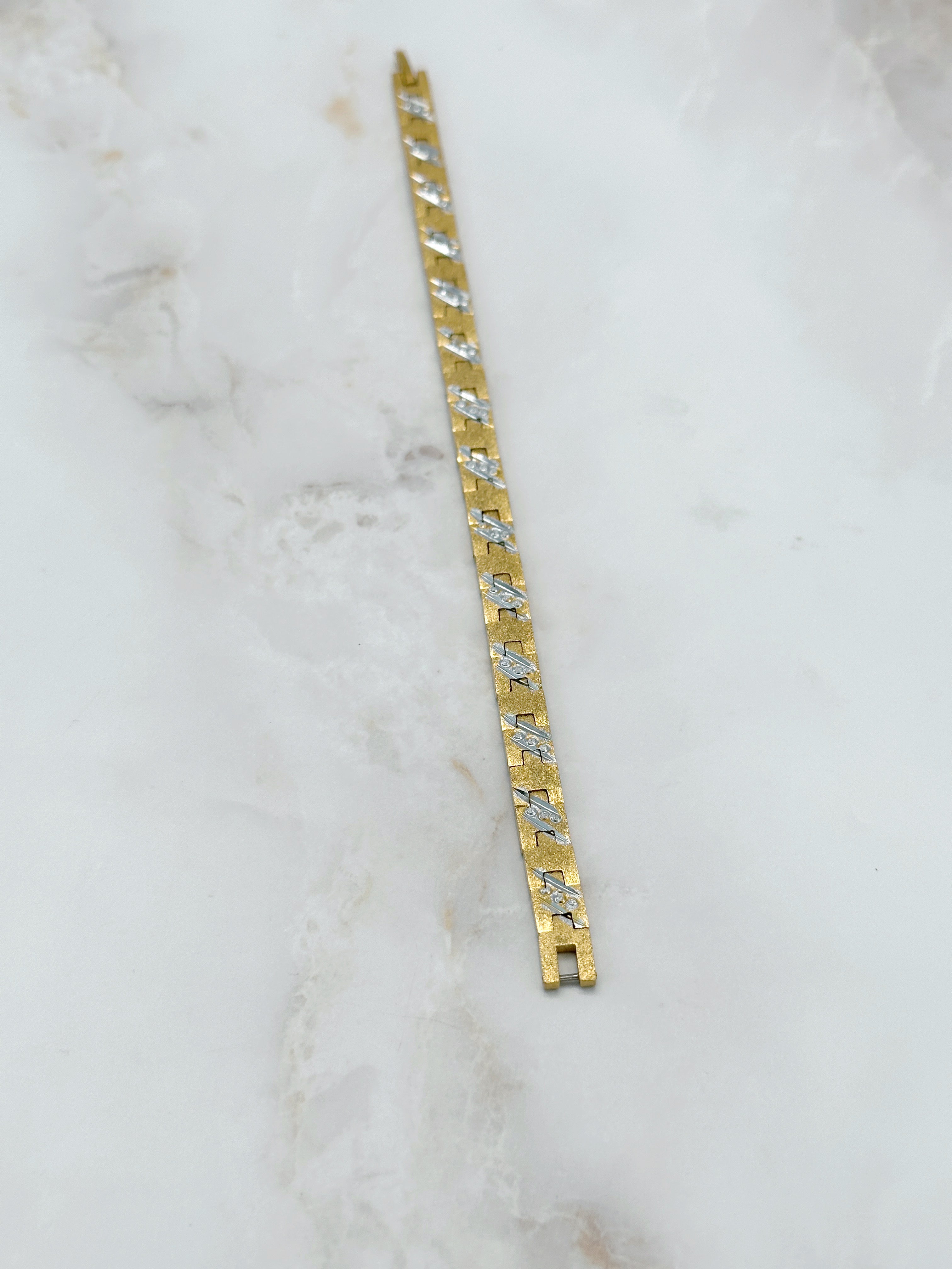 Vintage link bracelet bicolor unisex