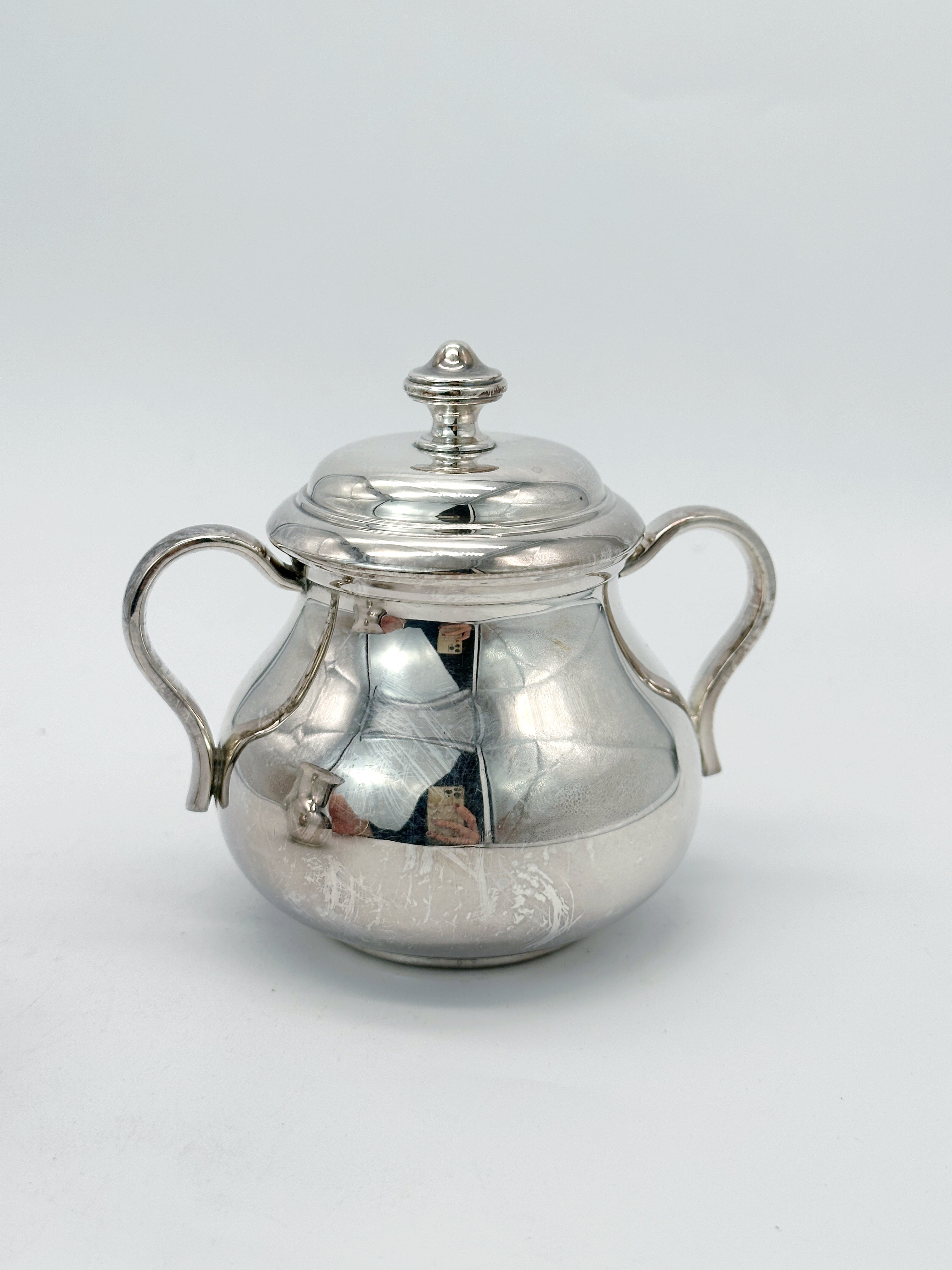 Antikes Milch & Zucker Set von Christofle um 1920, versilbert