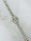 Vintage Strass Armband mit ovalem Mittelelement