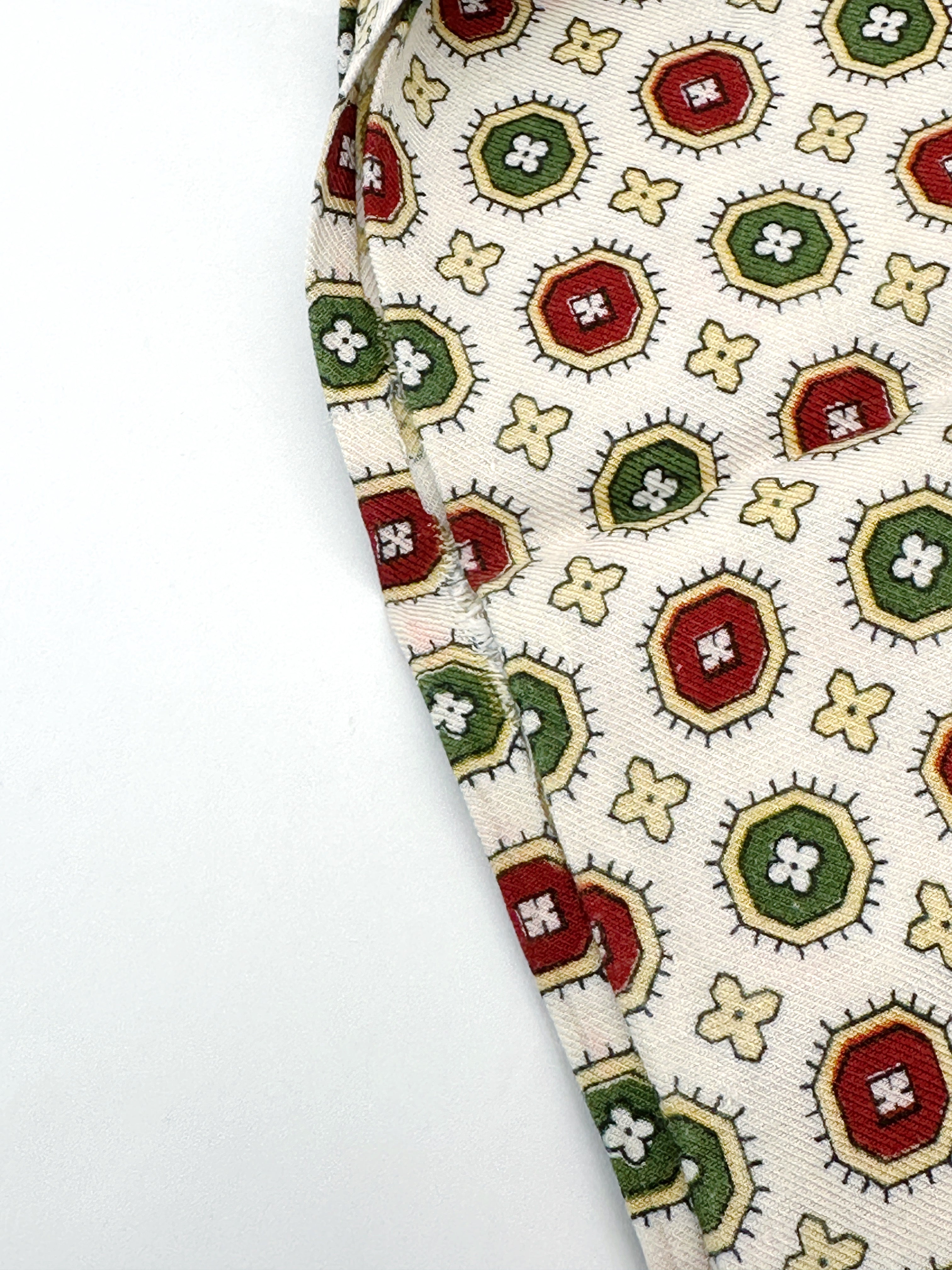 Unisex Schal mit Paisleymuster in Grün und Rot