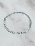 Vintage Halskette aus 925 Sterling Silber mit geflochtenem Design