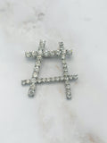 Vintage Brosche im Hashtag Strass