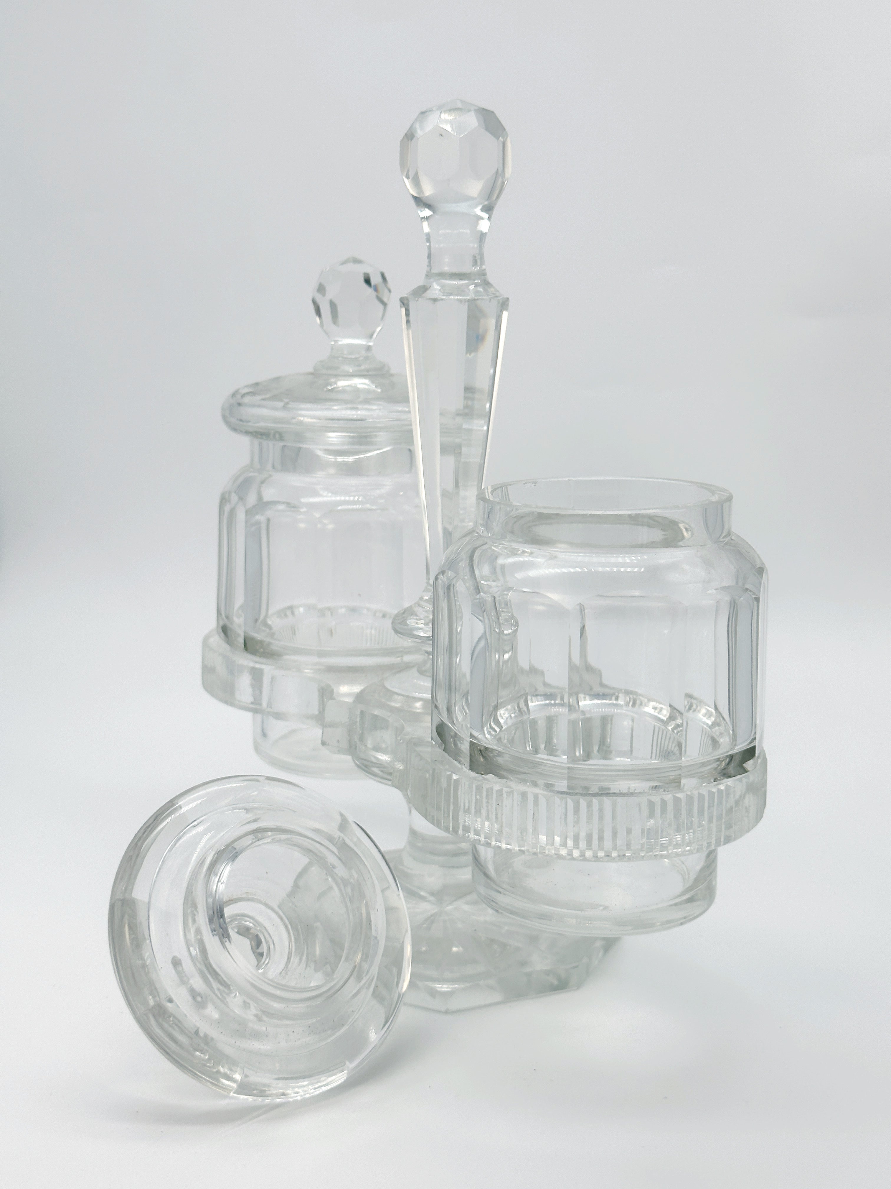 Antike Glas Menage aus Holland um 1850