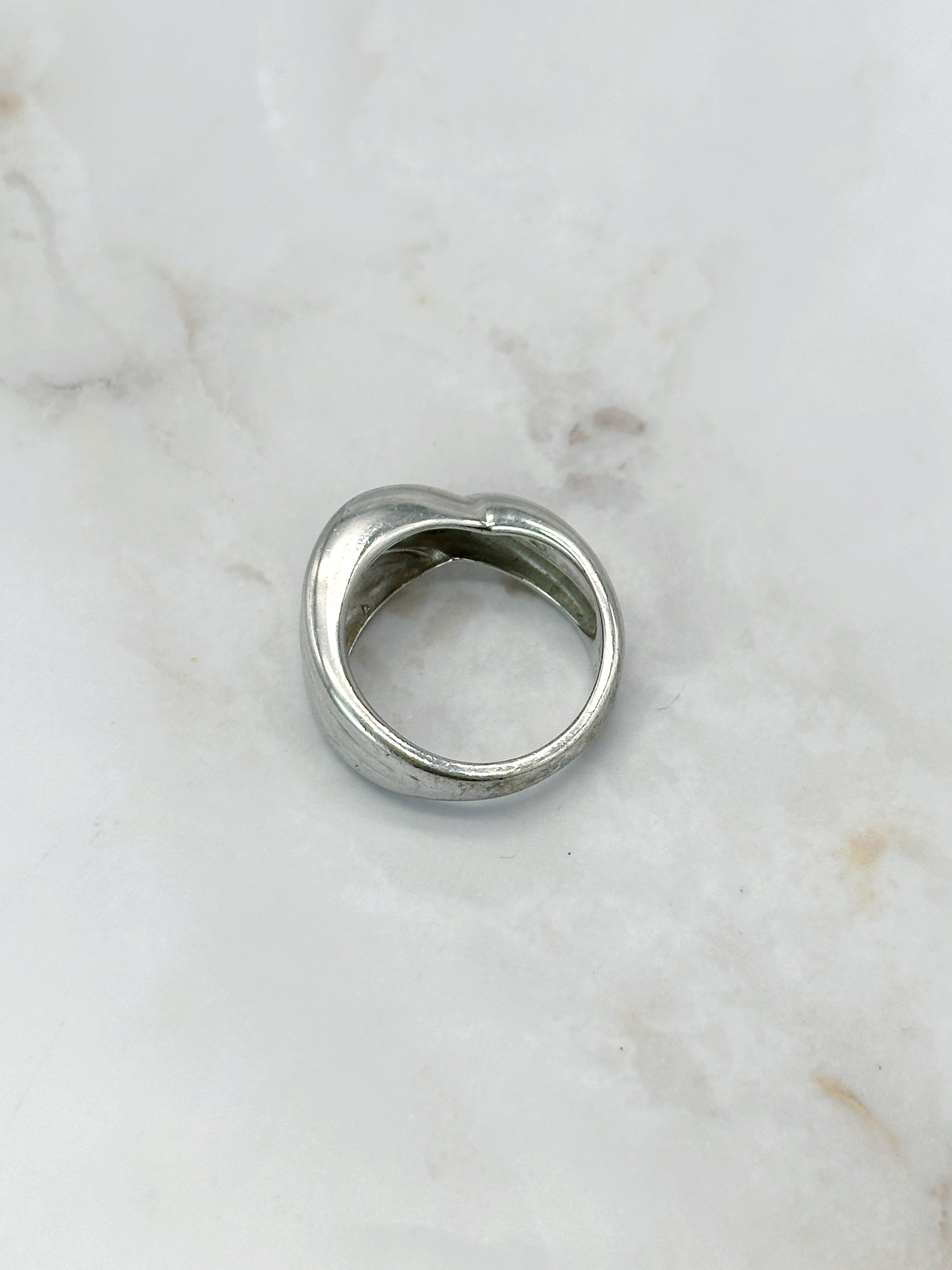 Breiter Statement-Ring aus 925 Silber mit Zirkonia