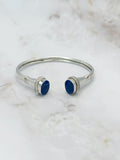 Vintage Silber-Armspange mit Lapislazuli
