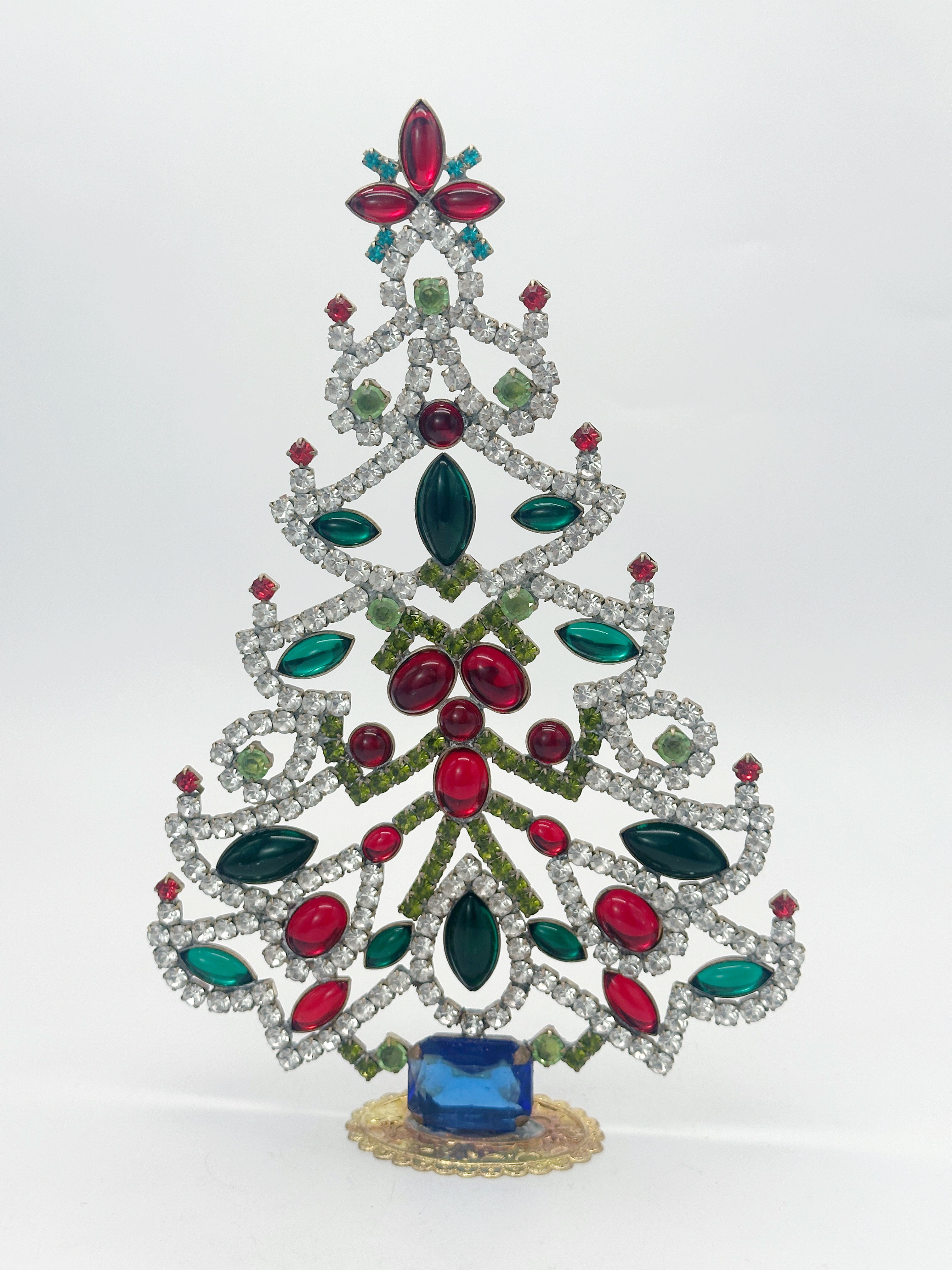 Prächtiger Gablonzer Christbaum aus Strass & Kristall