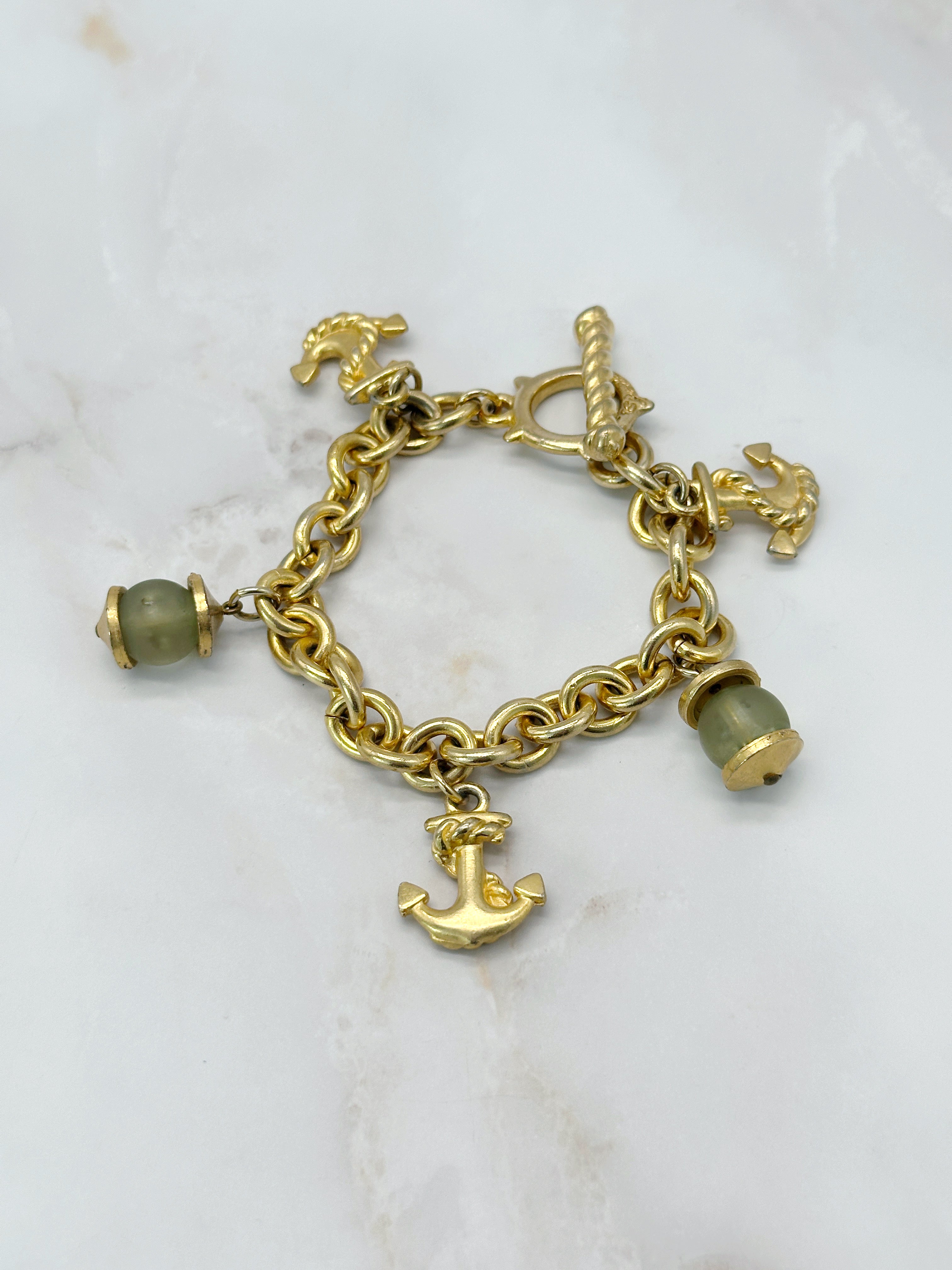 French vintage bracelet Cyrillus anchor motif
