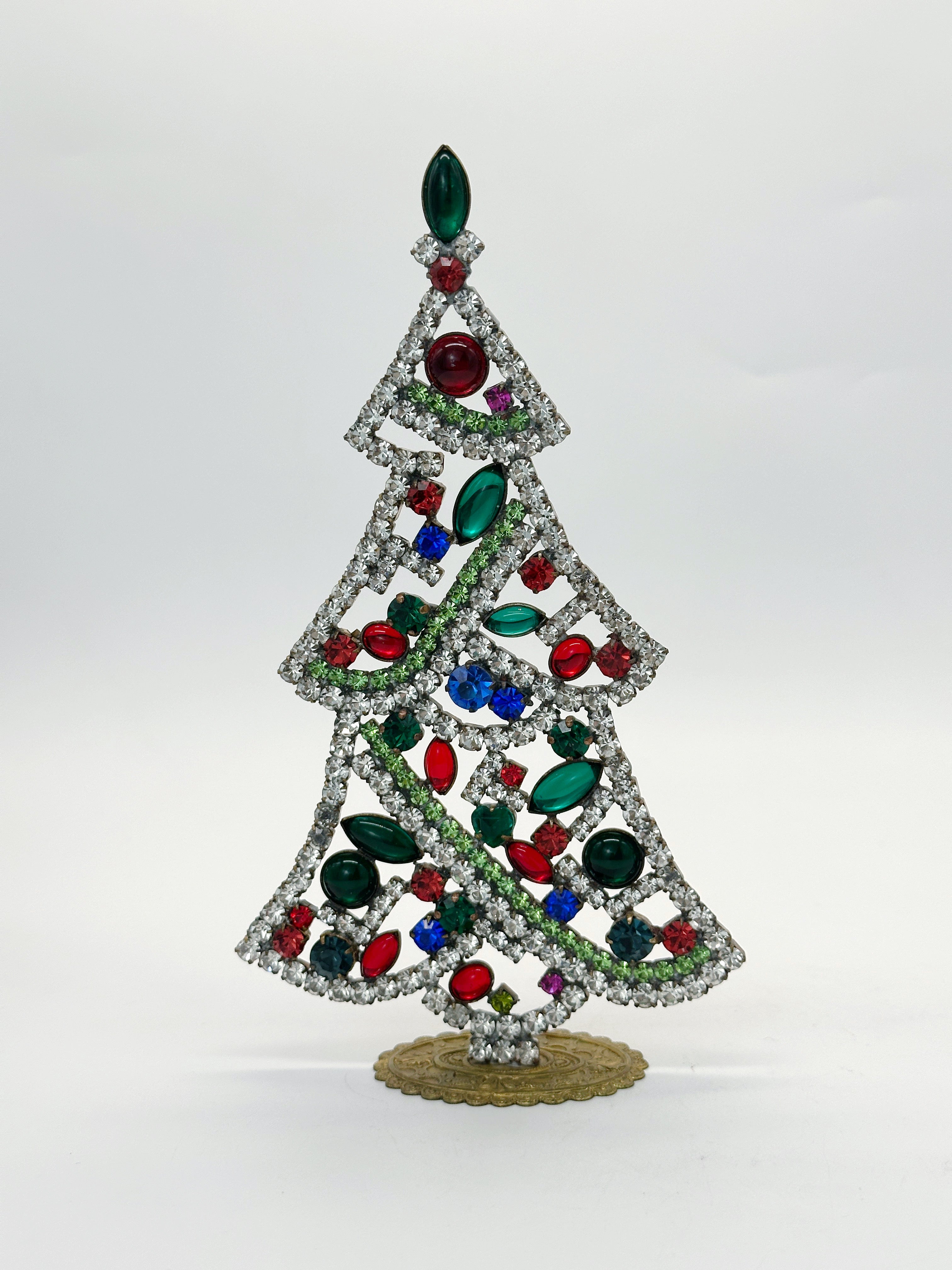 Prächtiger Gablonzer Christbaum aus Strass & Kristall