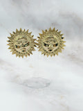 Signierte Vintage Ohrclips von Butler & Wilson im opulenten Sonnen-Design