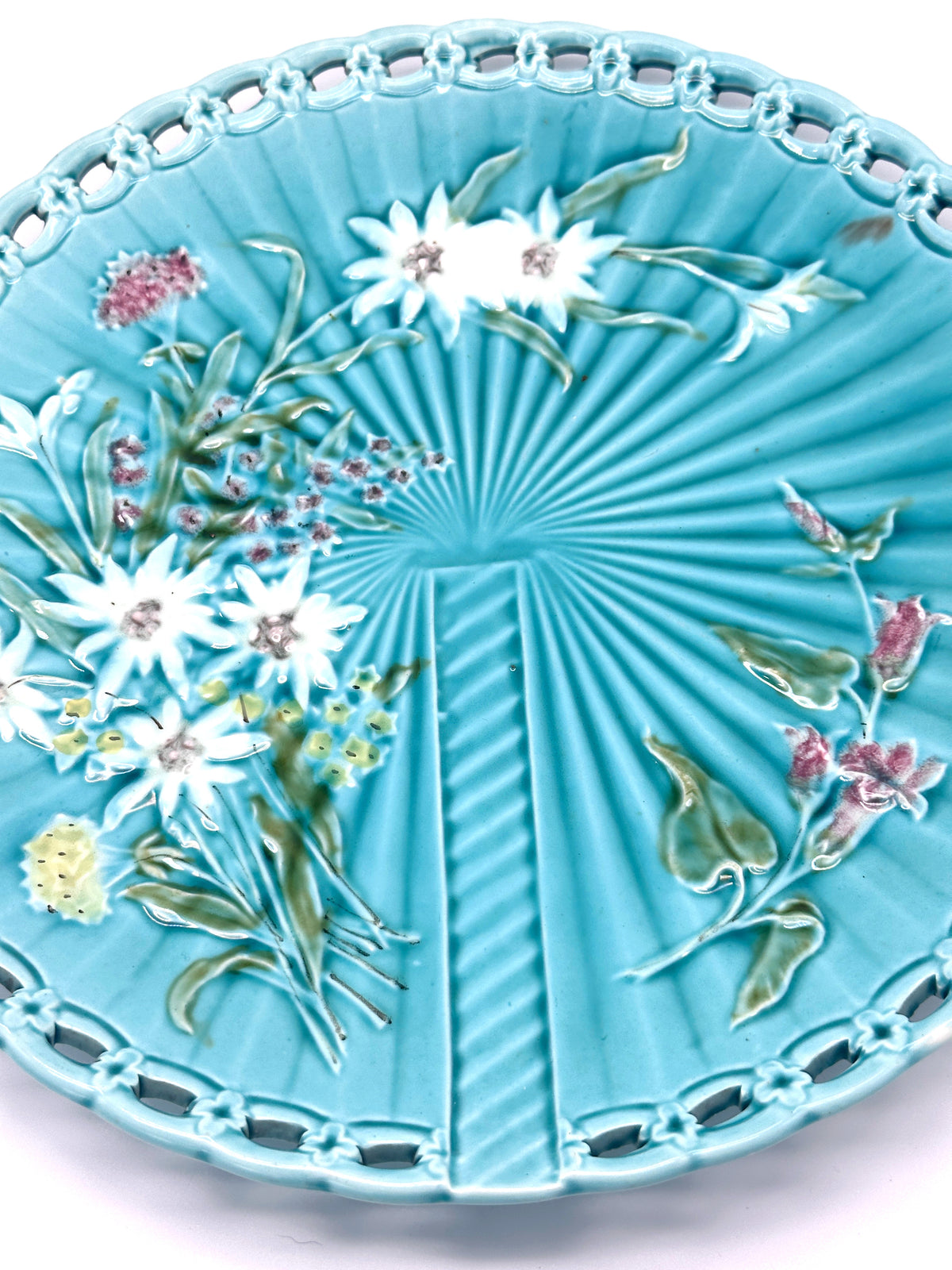 Vintage Anbietteller / Wandteller von Villeroy & Boch mit Edelweißmotiv um 1930