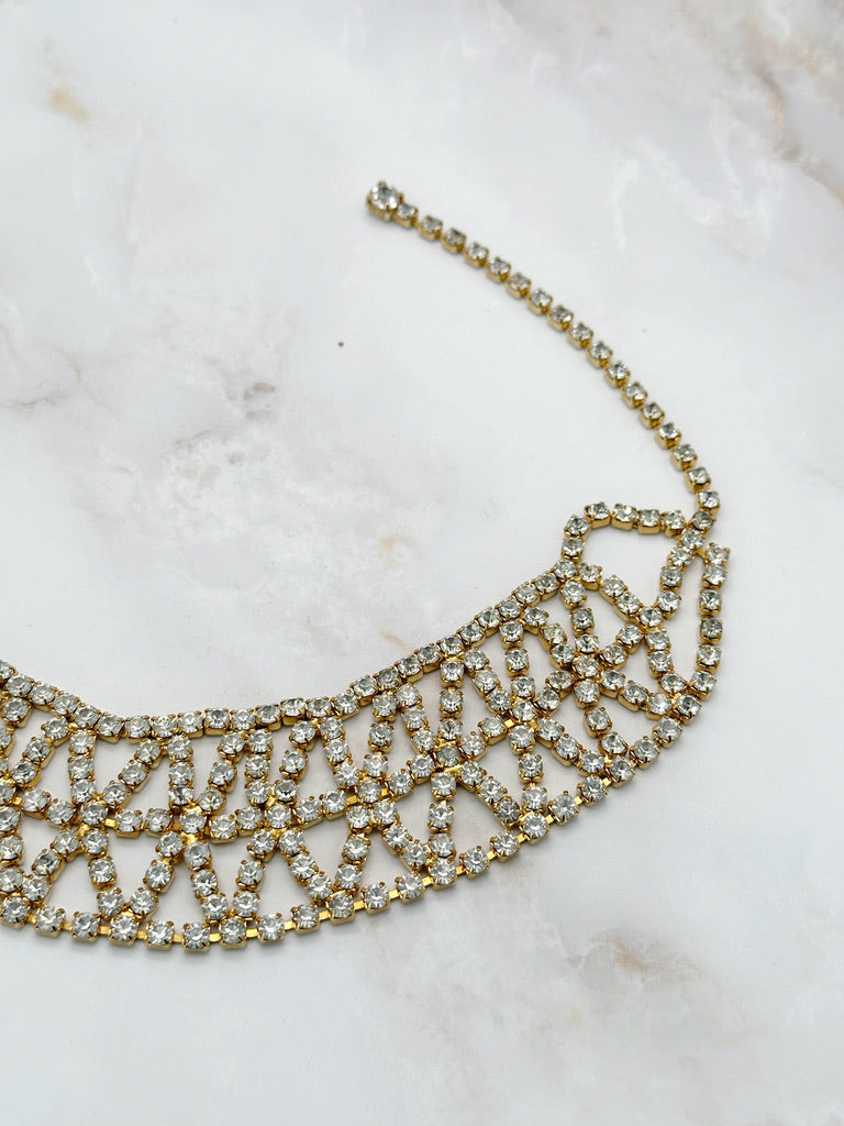 Außergewöhnlicher Vintage Strass Choker