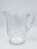 Vintage Wasserkrug aus Kristallglas mit Zickzack-Design