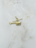 Vintage Helikopter Anhänger in 585 Gelbgold