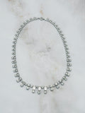 Vintage Strass Collier mit funkelnden eckigen Elementen