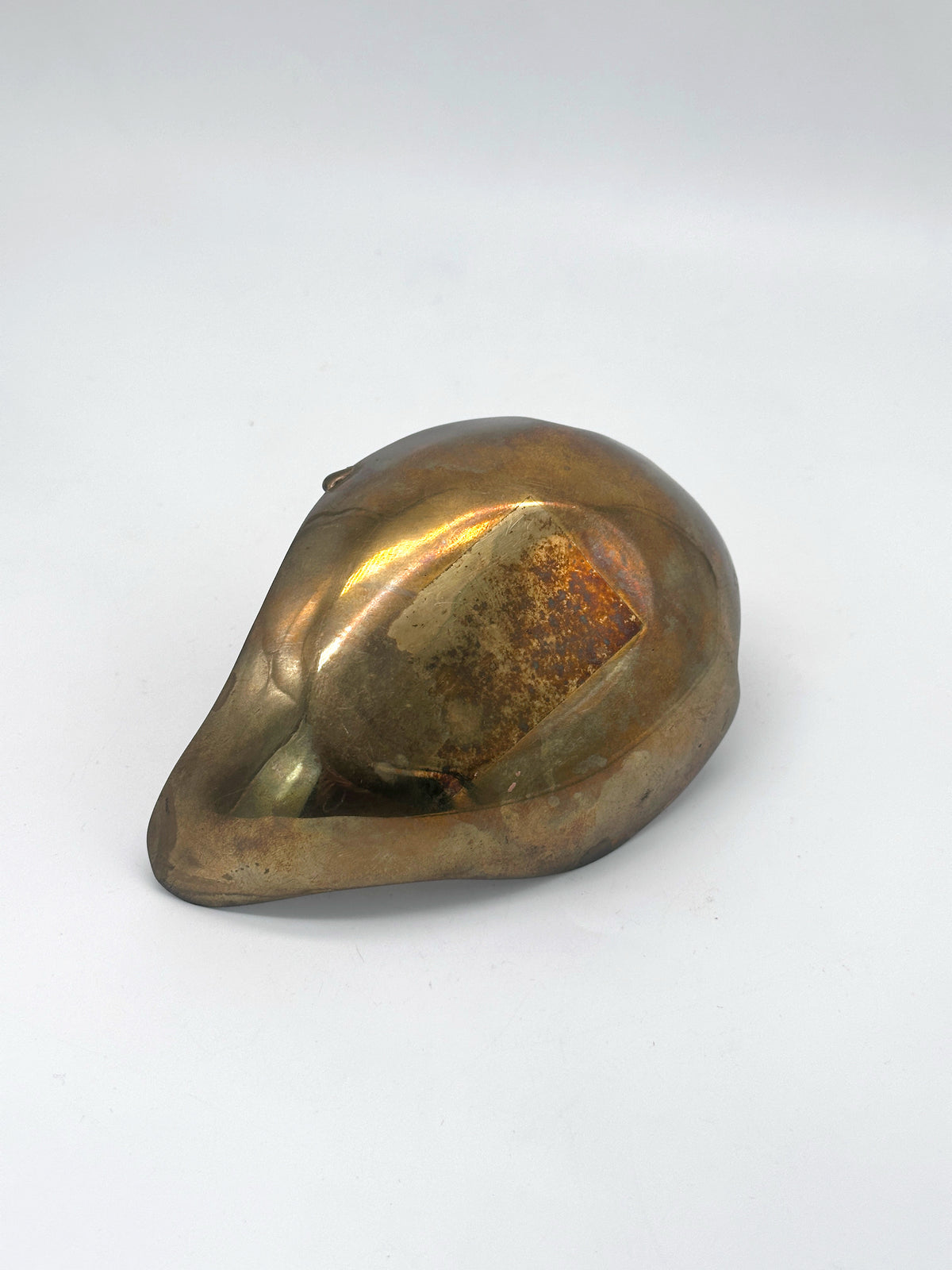 Mid-Century Schwanenschale aus Messing um 1950