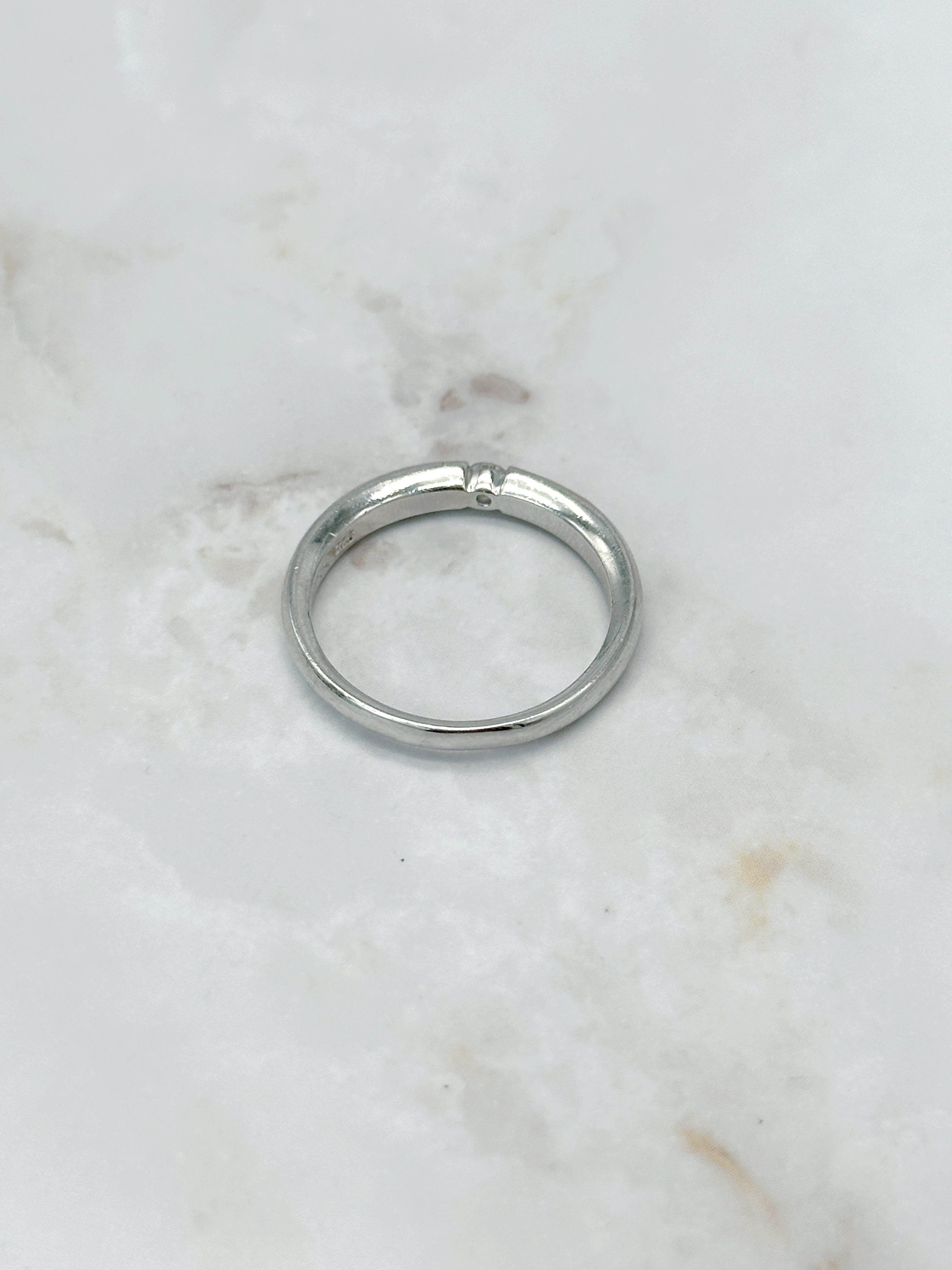 Klassischer Solitär-Ring aus 925 Silber mit Zirkonia