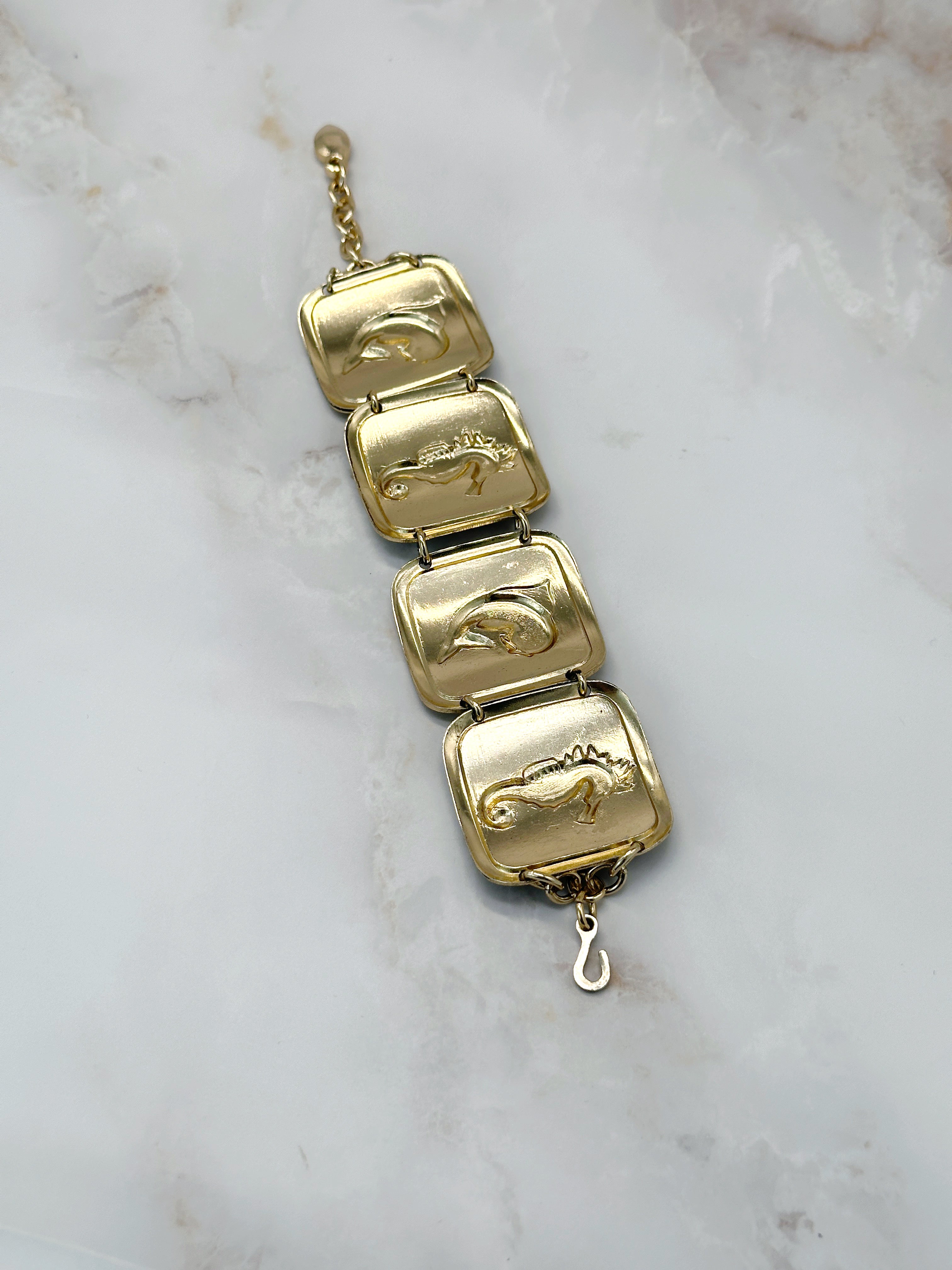 Maritimes Vintage Armband Seepferdchen & Fische